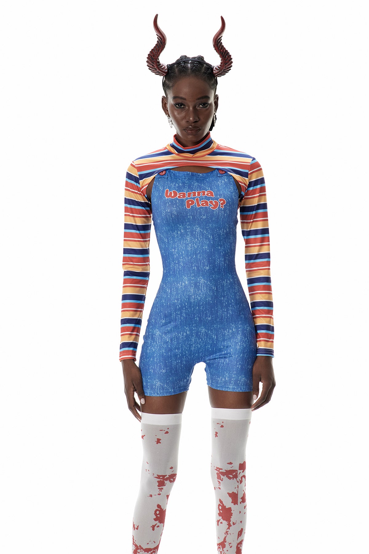 Cosmina Stripe Bodycon Playsuit