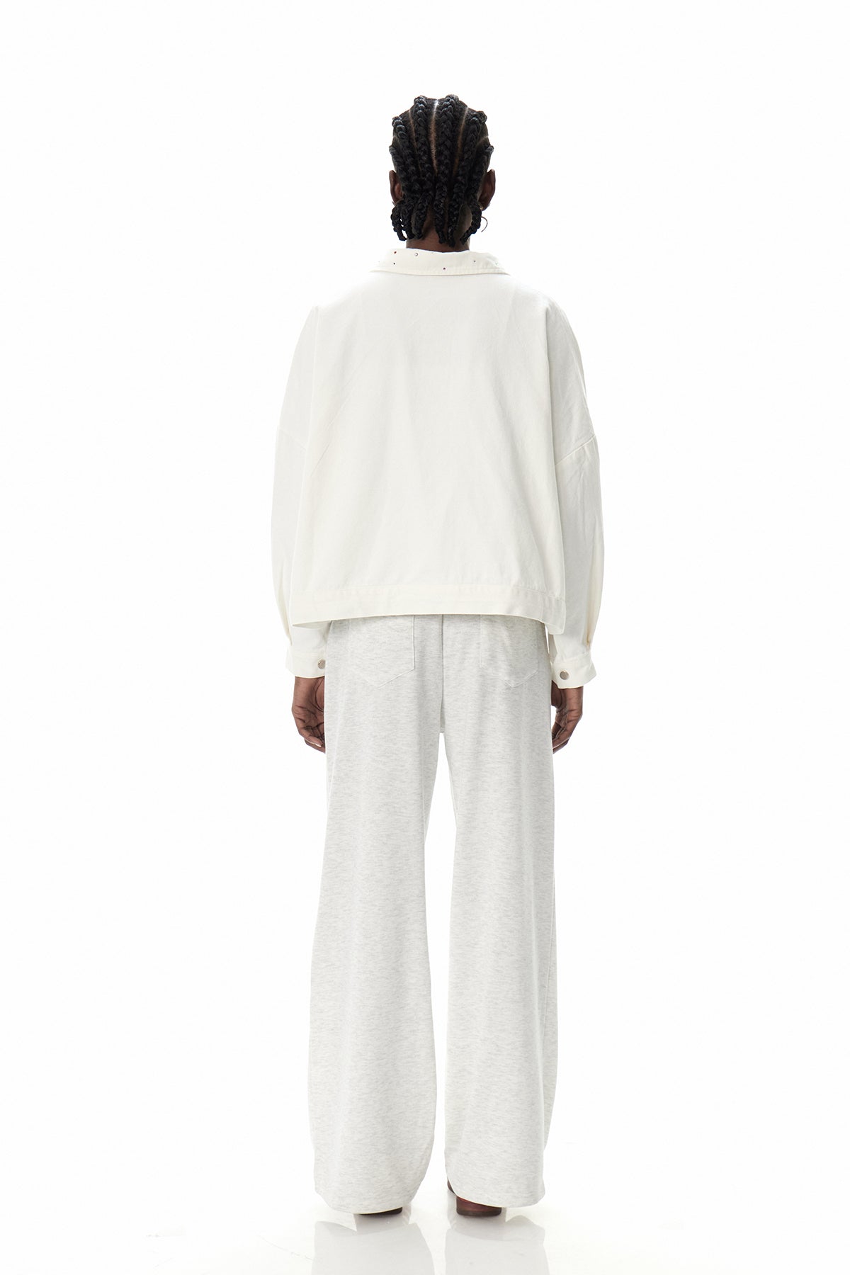 Costas Rhinestone Drawstring Denim Jacket