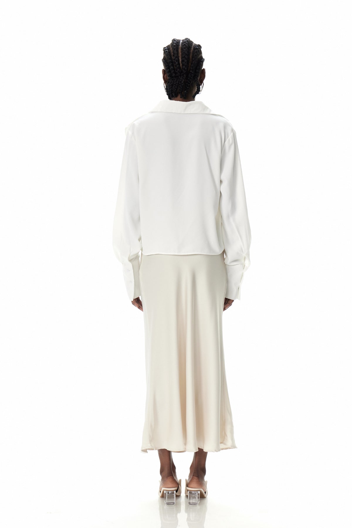 Cozbi Cowl Neck Ruch Shirt