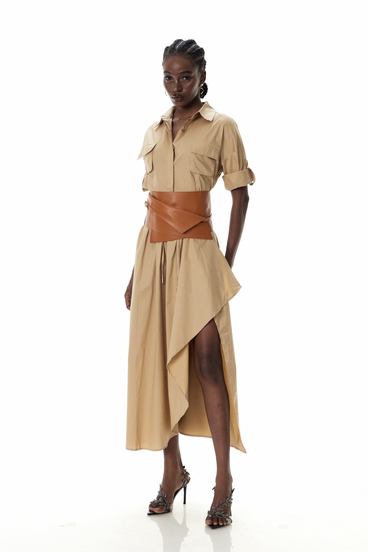 Crocetta Ruch Split Maxi Dress