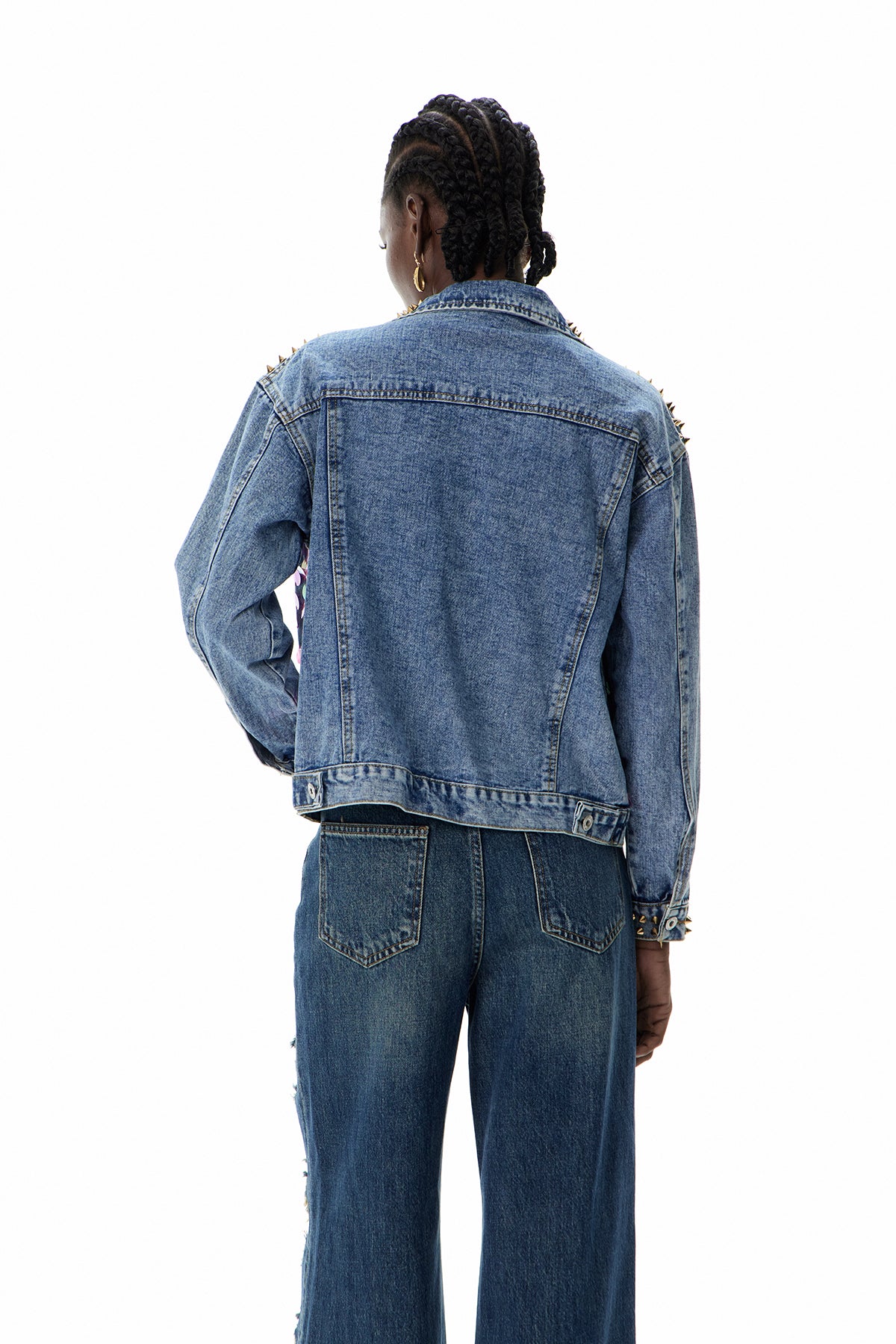 Cruzita Sequin Pearl Denim Jacket