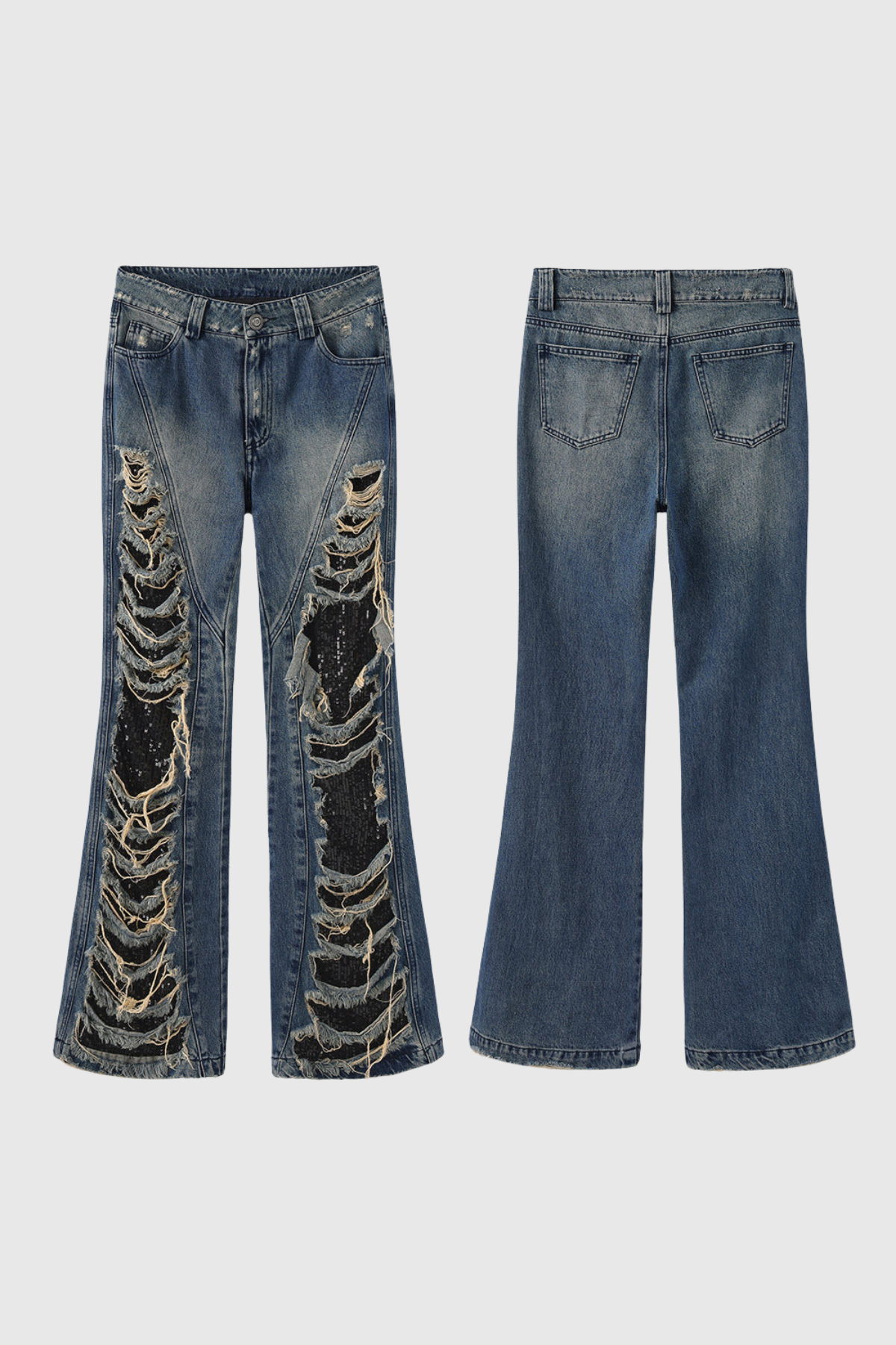 Csaba Ripped Sequin Jeans