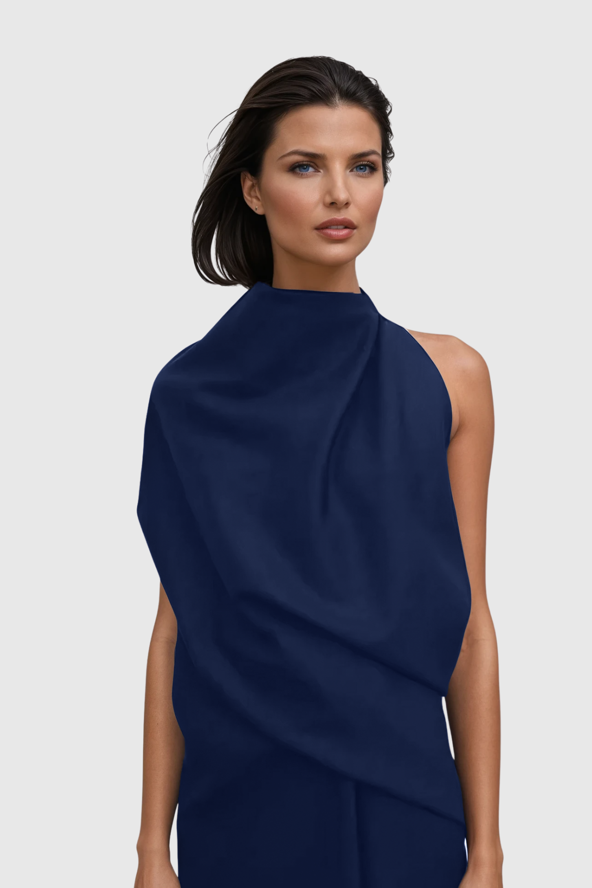 Daan Asymmetric Ruch Maxi Dress