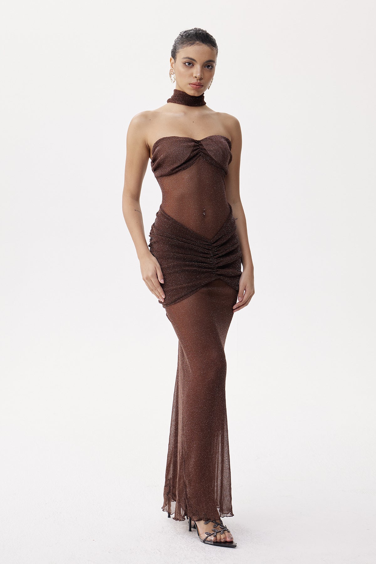 Daedalus Strapless Sequin Maxi Dress