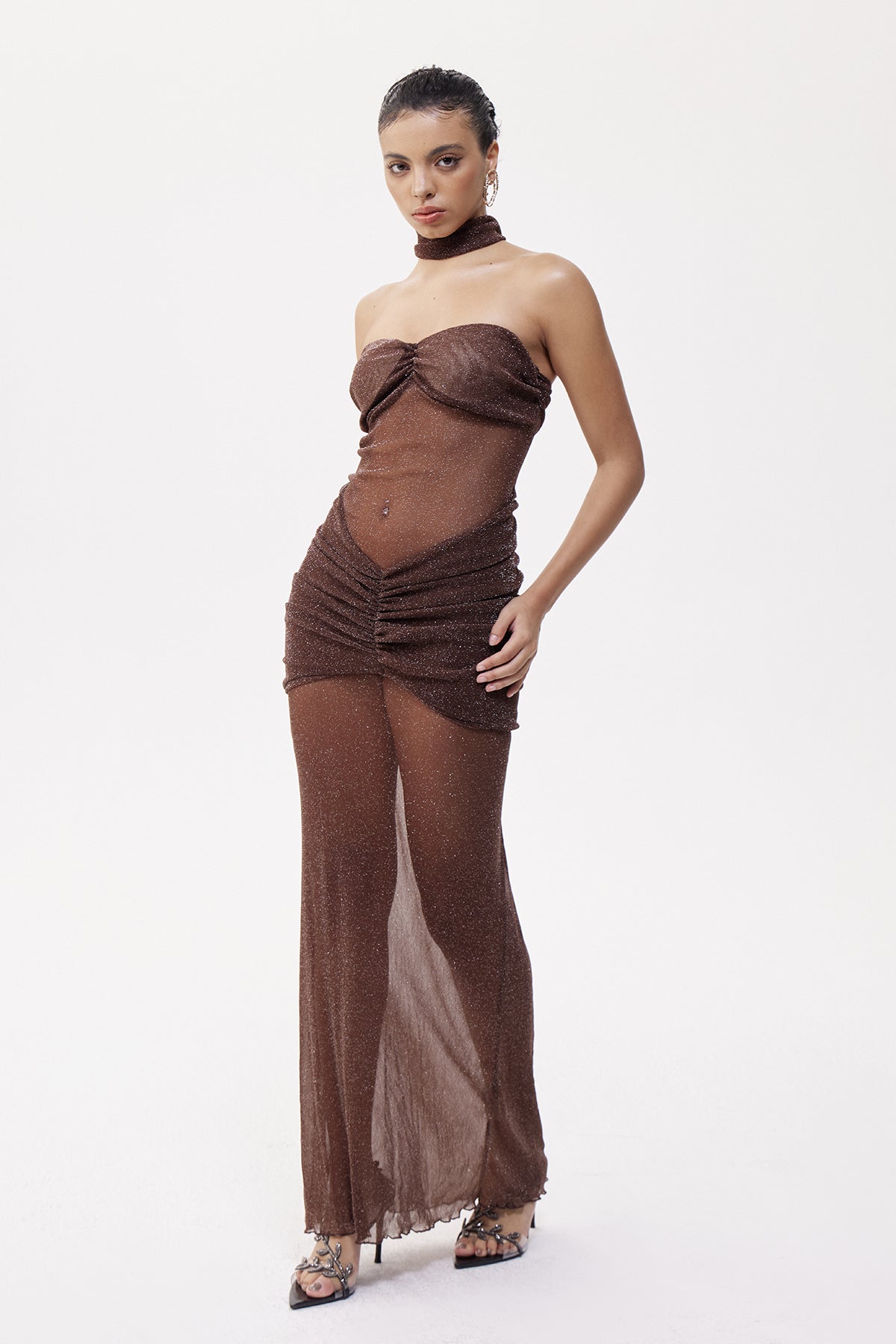 Daedalus Strapless Sequin Maxi Dress