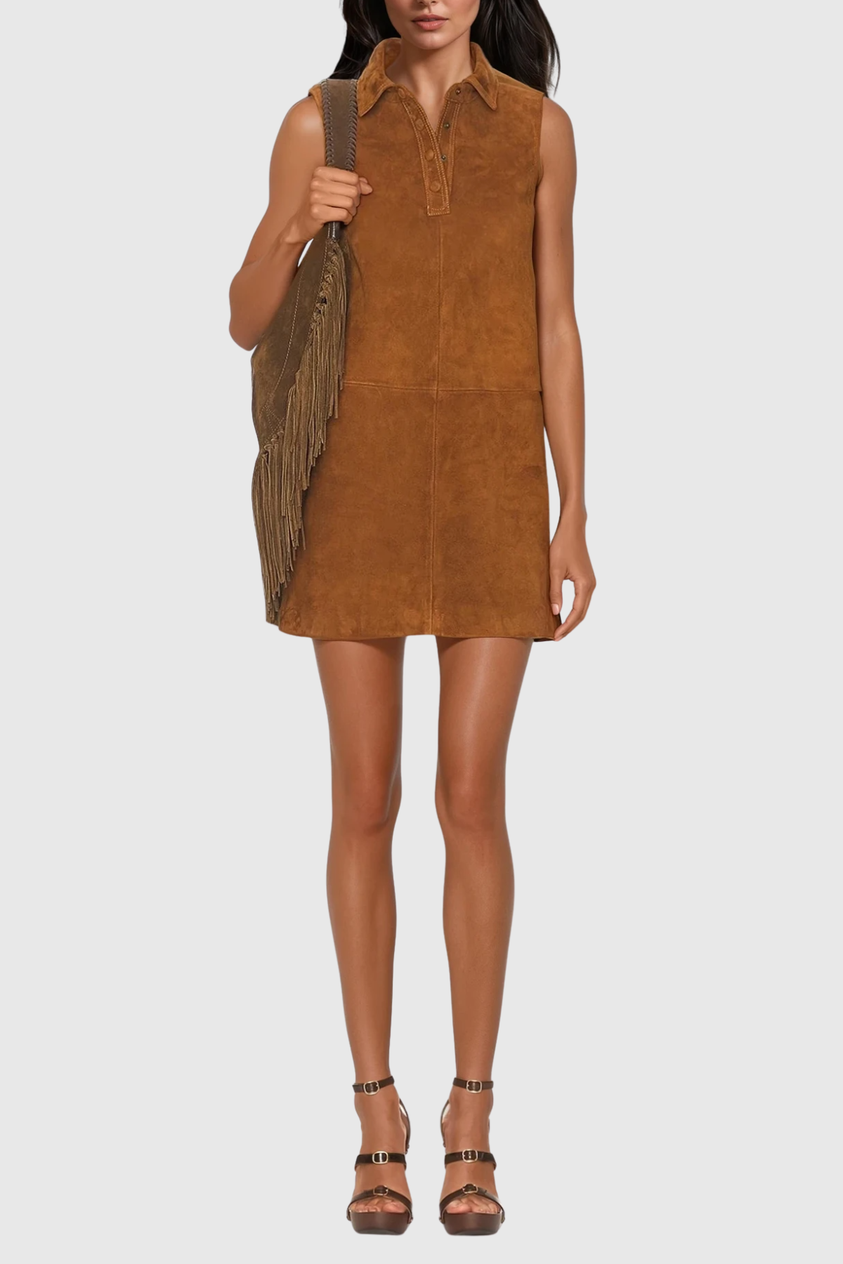 Dagmara Sleeveless Suede Mini Dress