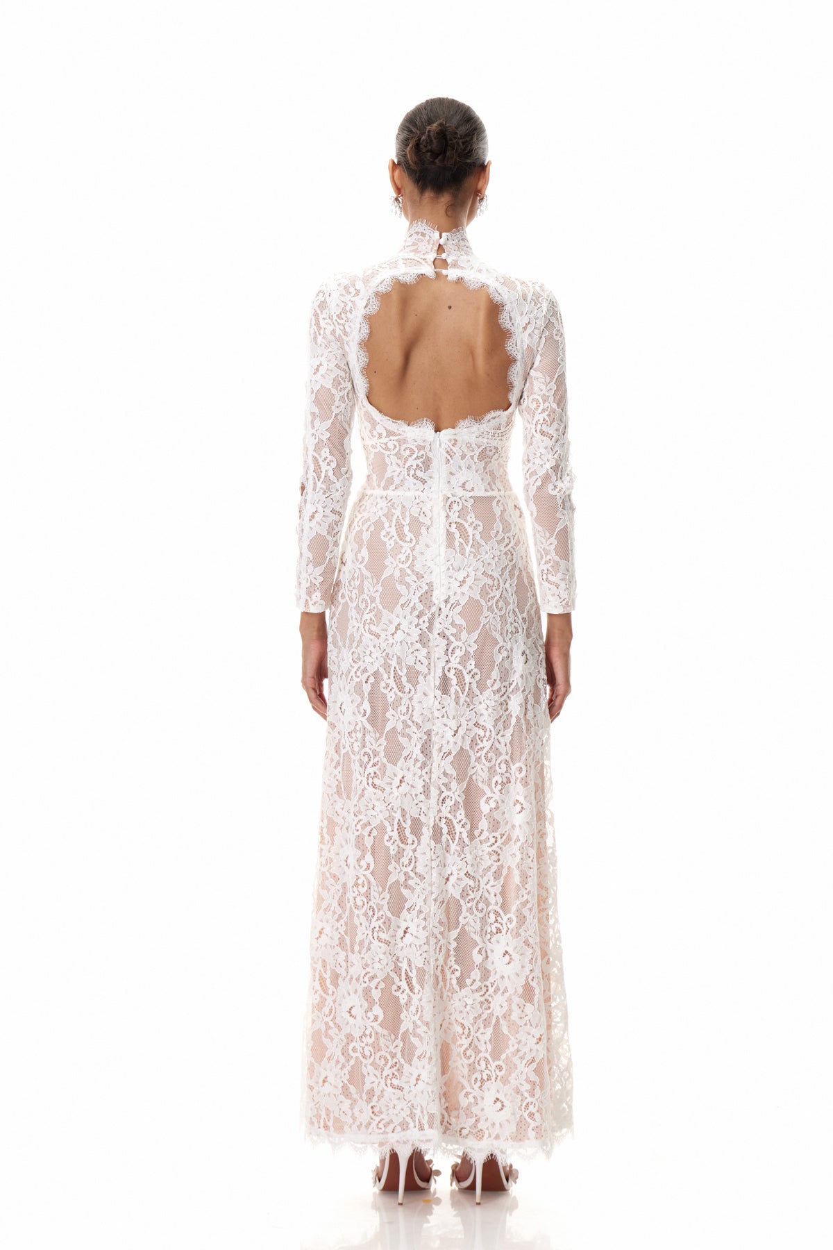 Daividh Cutout Lace Maxi Dress