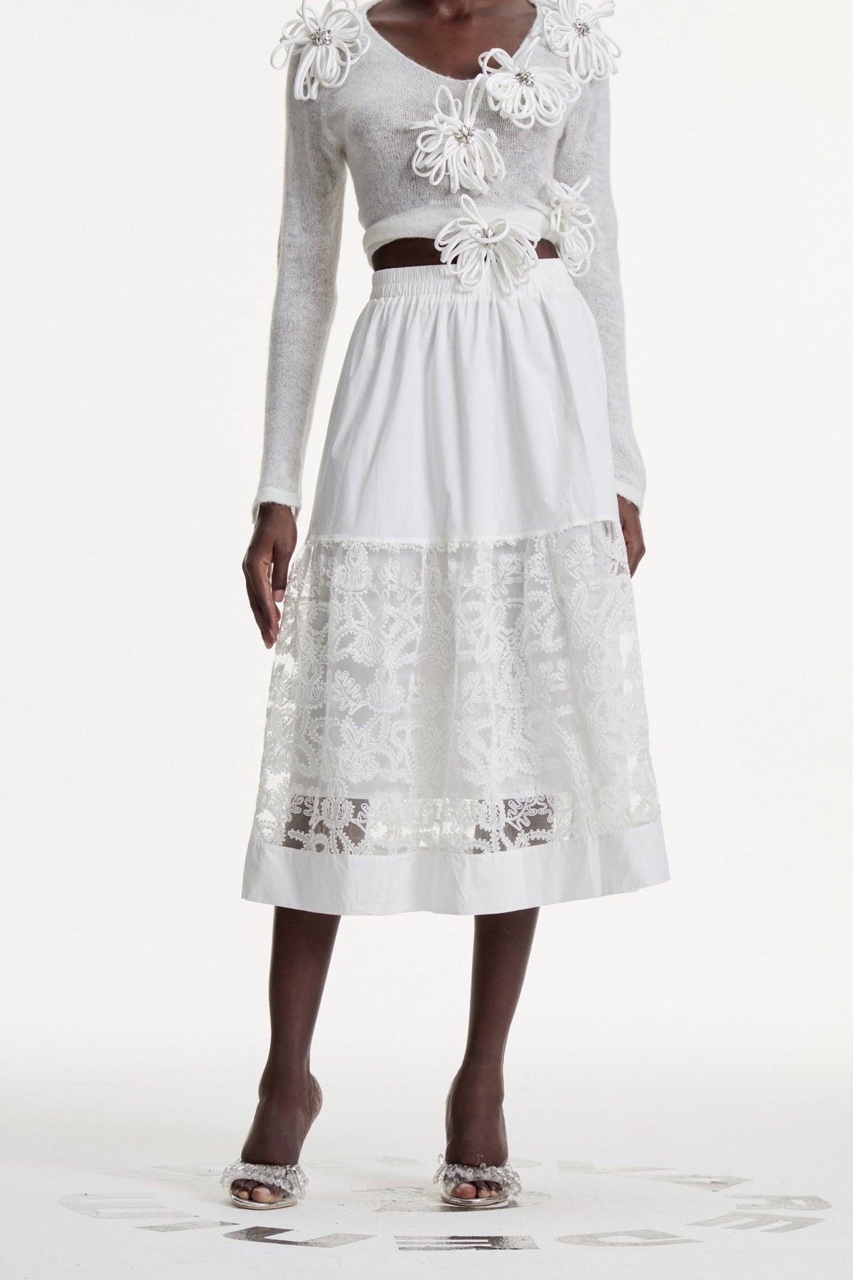 Dalila Cutout Lace Maxi Skirt