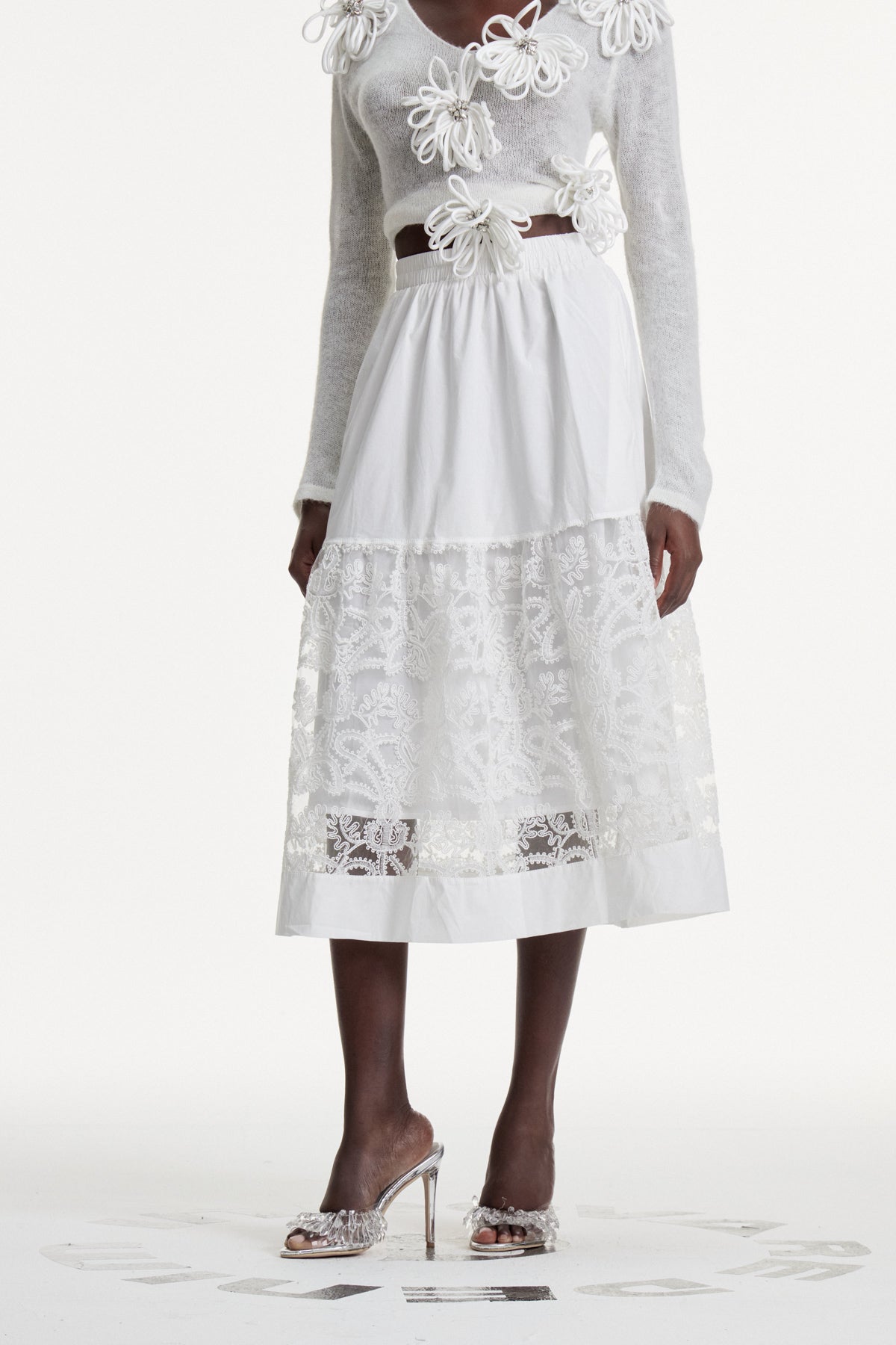 Dalila Cutout Lace Maxi Skirt