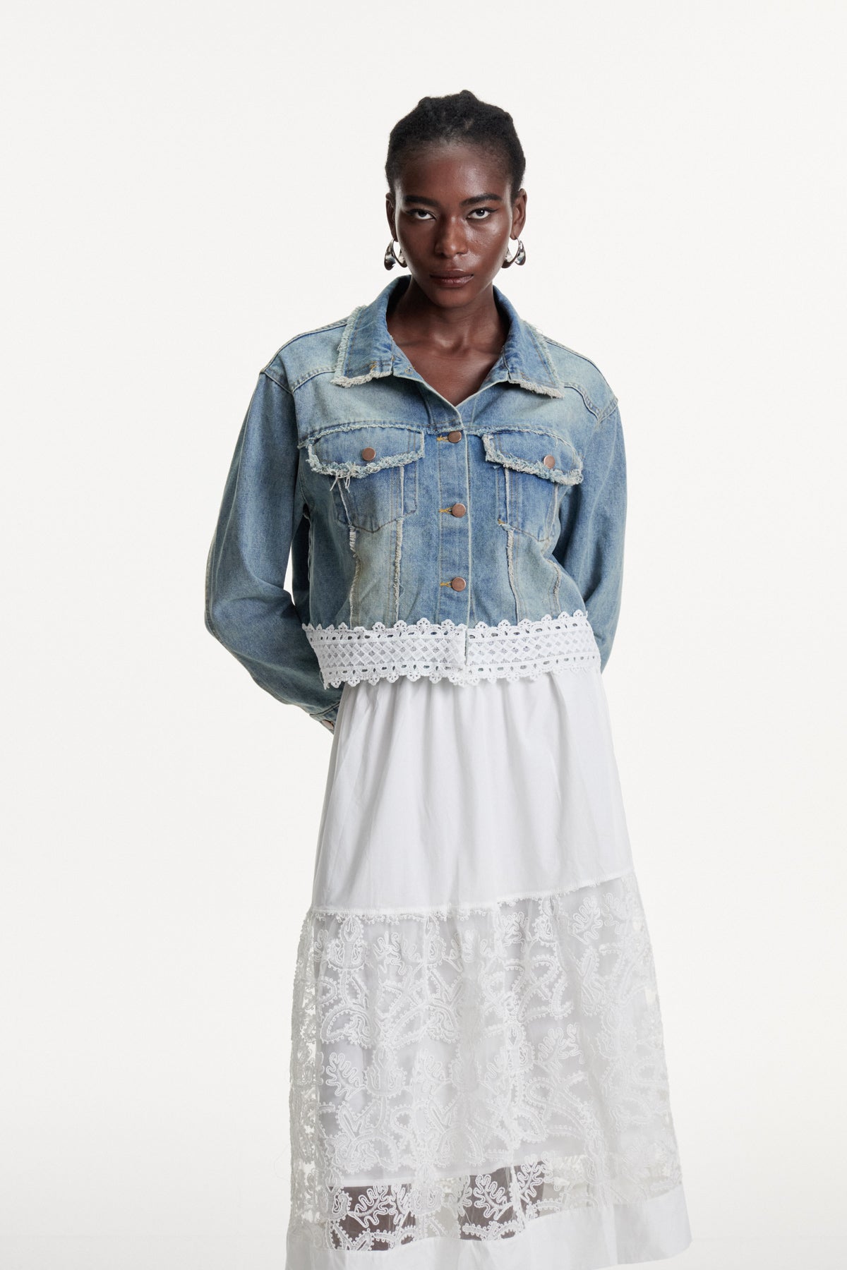 Dalimil Deconstruct Fringe Denim Jacket