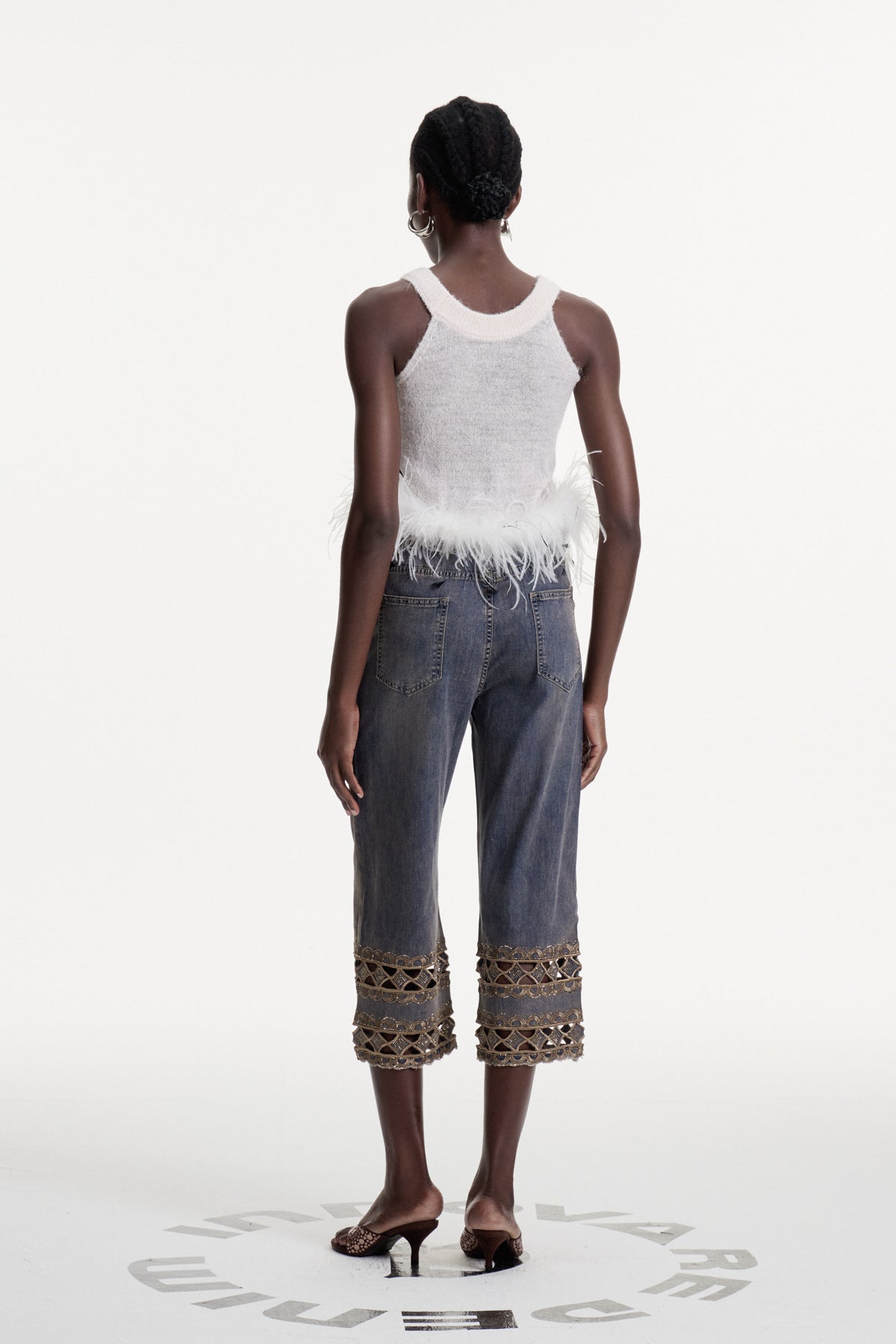 Dalisay Cutout Rhinestone Jeans