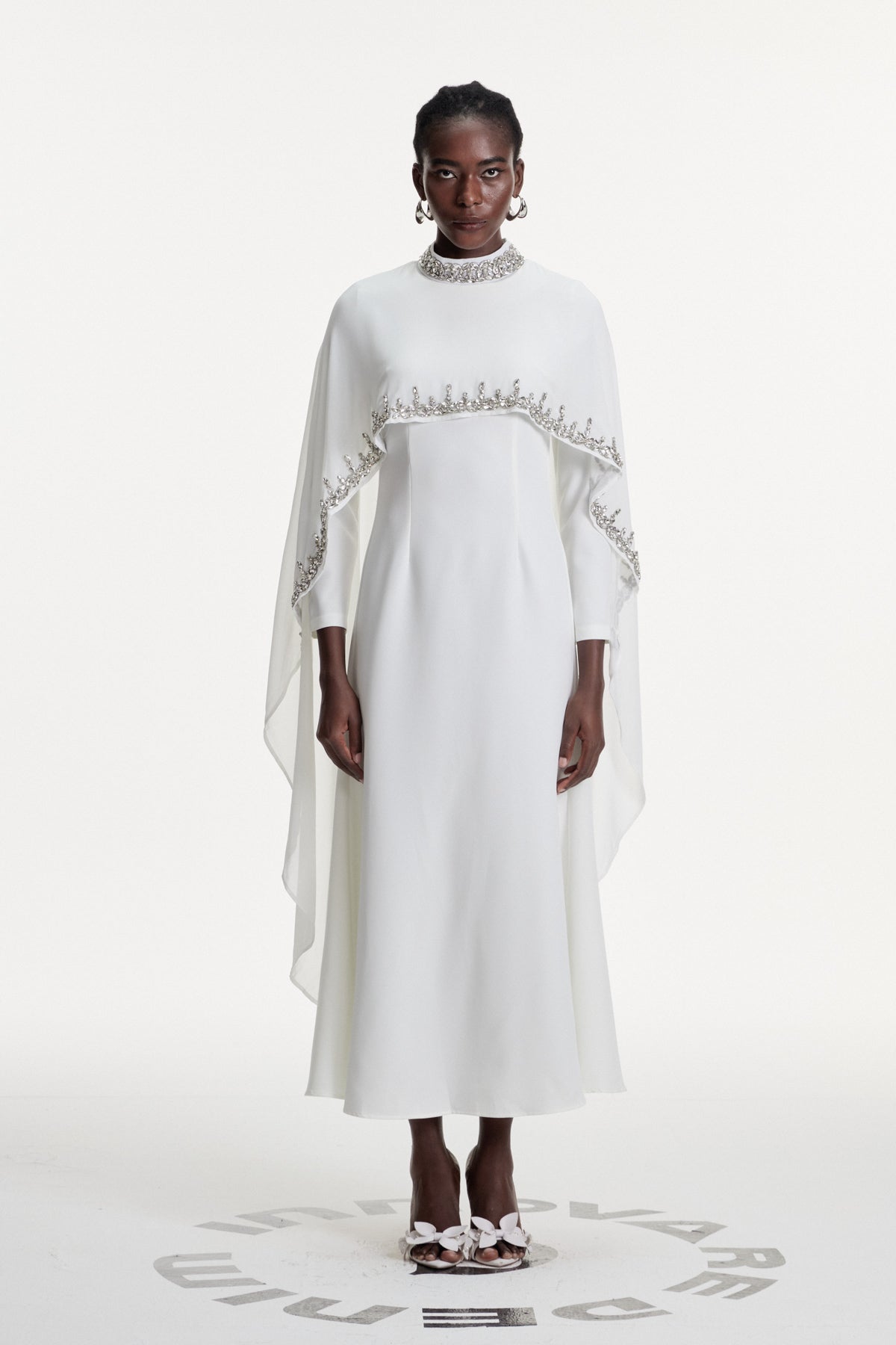 Dallas Crystal Shawl Maxi Dress