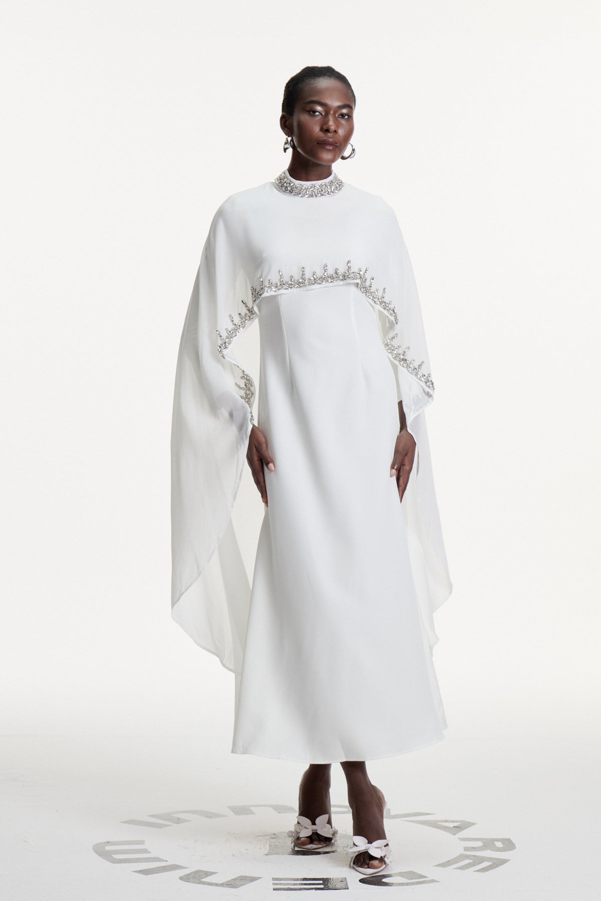 Dallas Crystal Shawl Maxi Dress