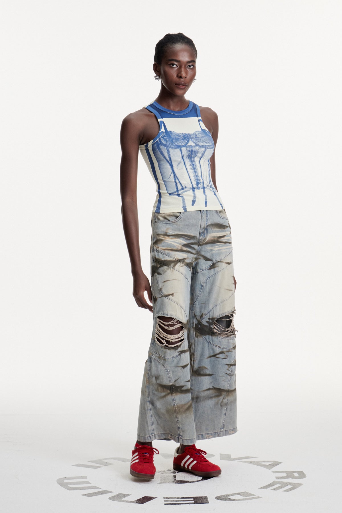 Damian Print Knit Top