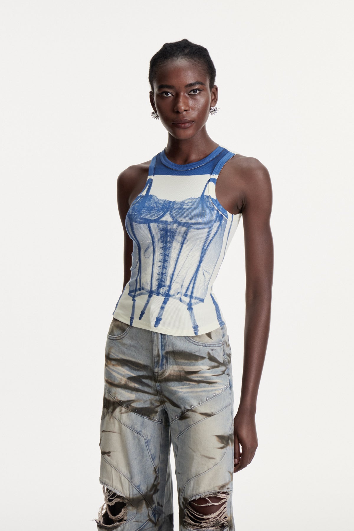 Damian Print Knit Top