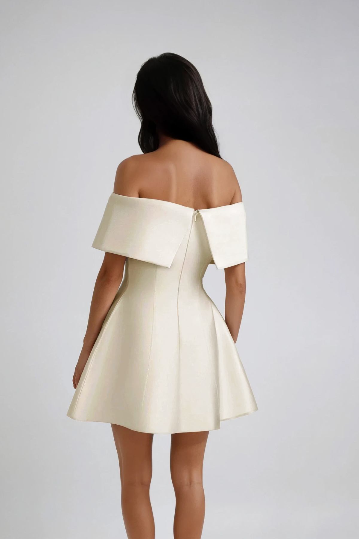 Danielle Off Shoulder Asymmetric Mini Dress