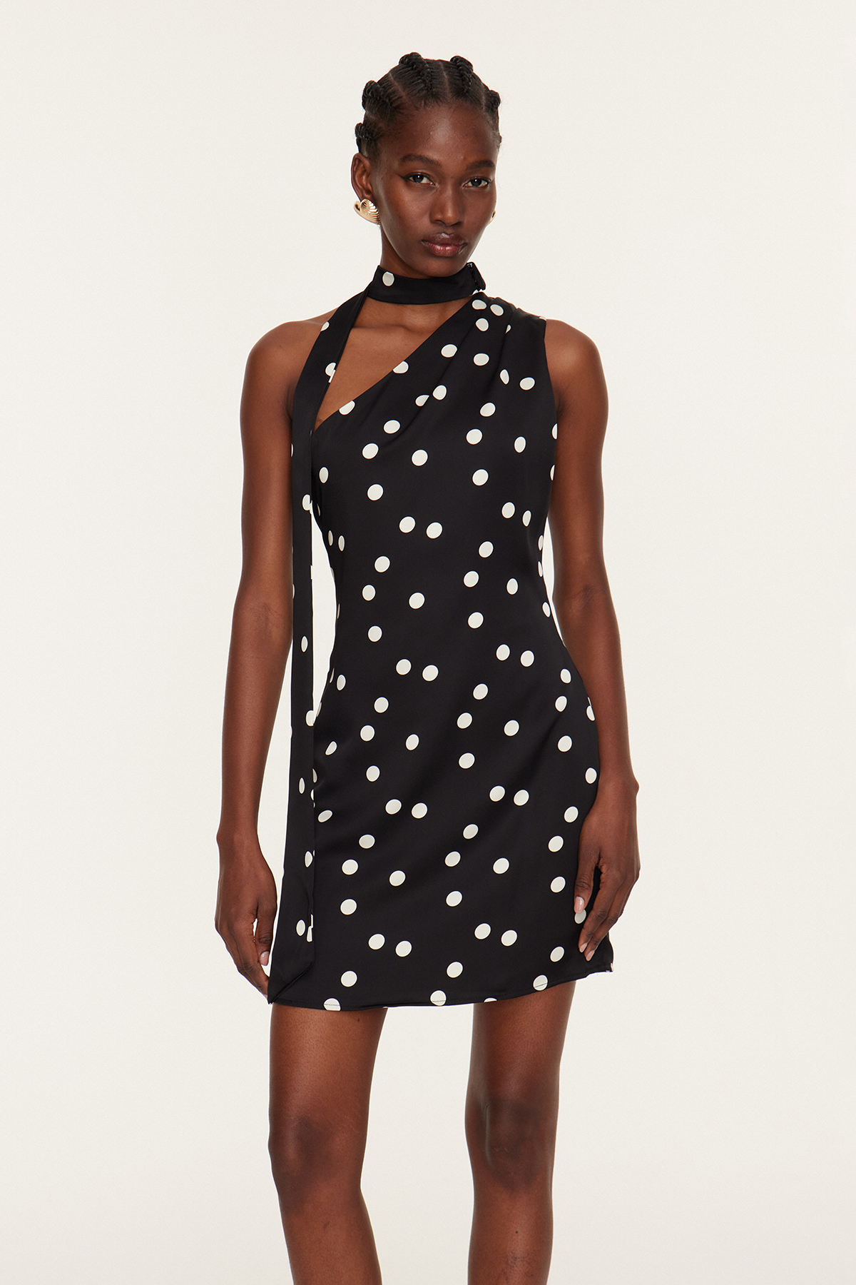 Danijel Dot Scarf Mini Dress