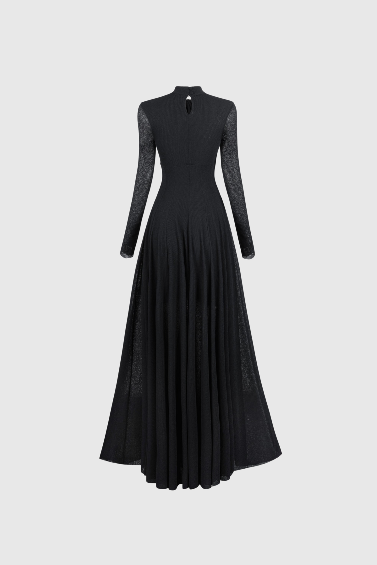 Dany Twist Long Sleeve Maxi Dress In Black