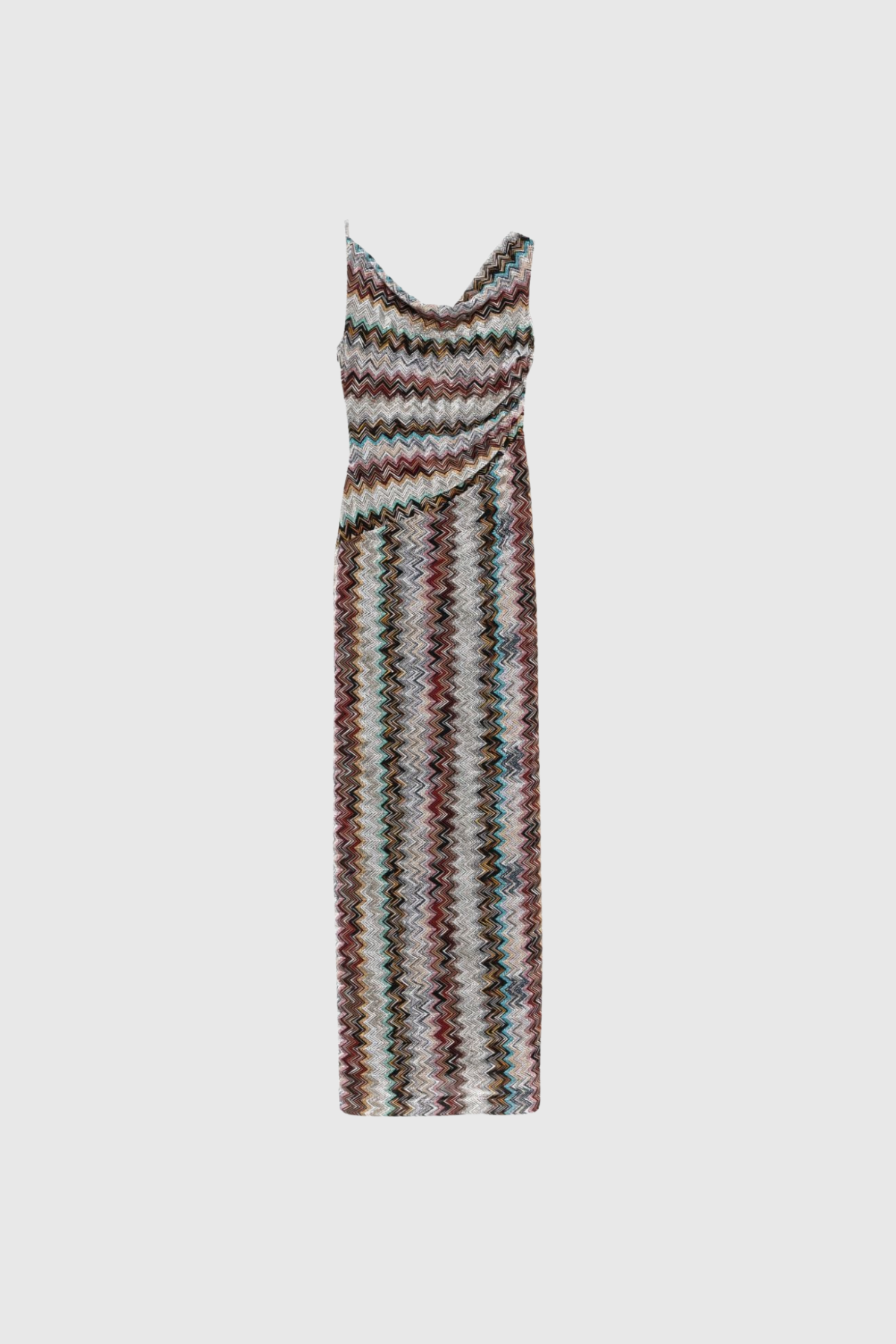 Daouda Asymmetric Stripe Maxi Dress
