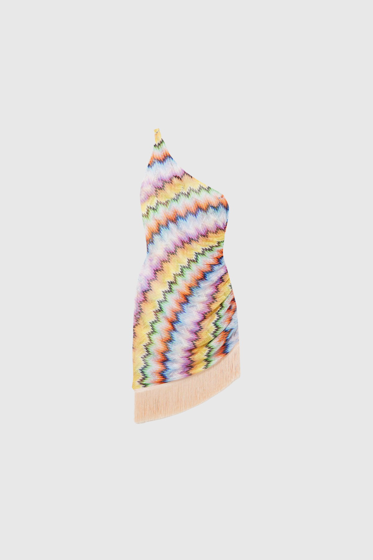 Daouda One Shoulder Fringe Mini Dress