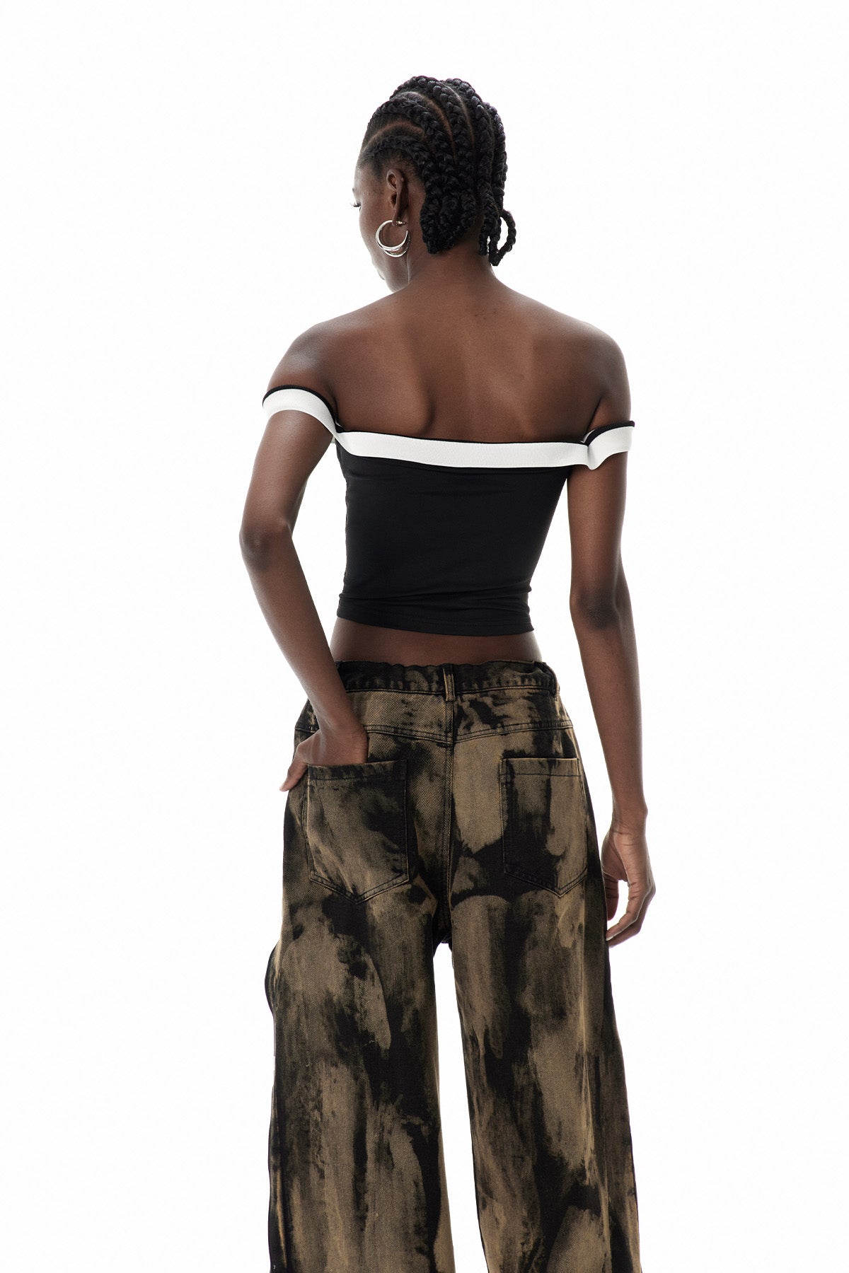 Dara Lace Up Print Top