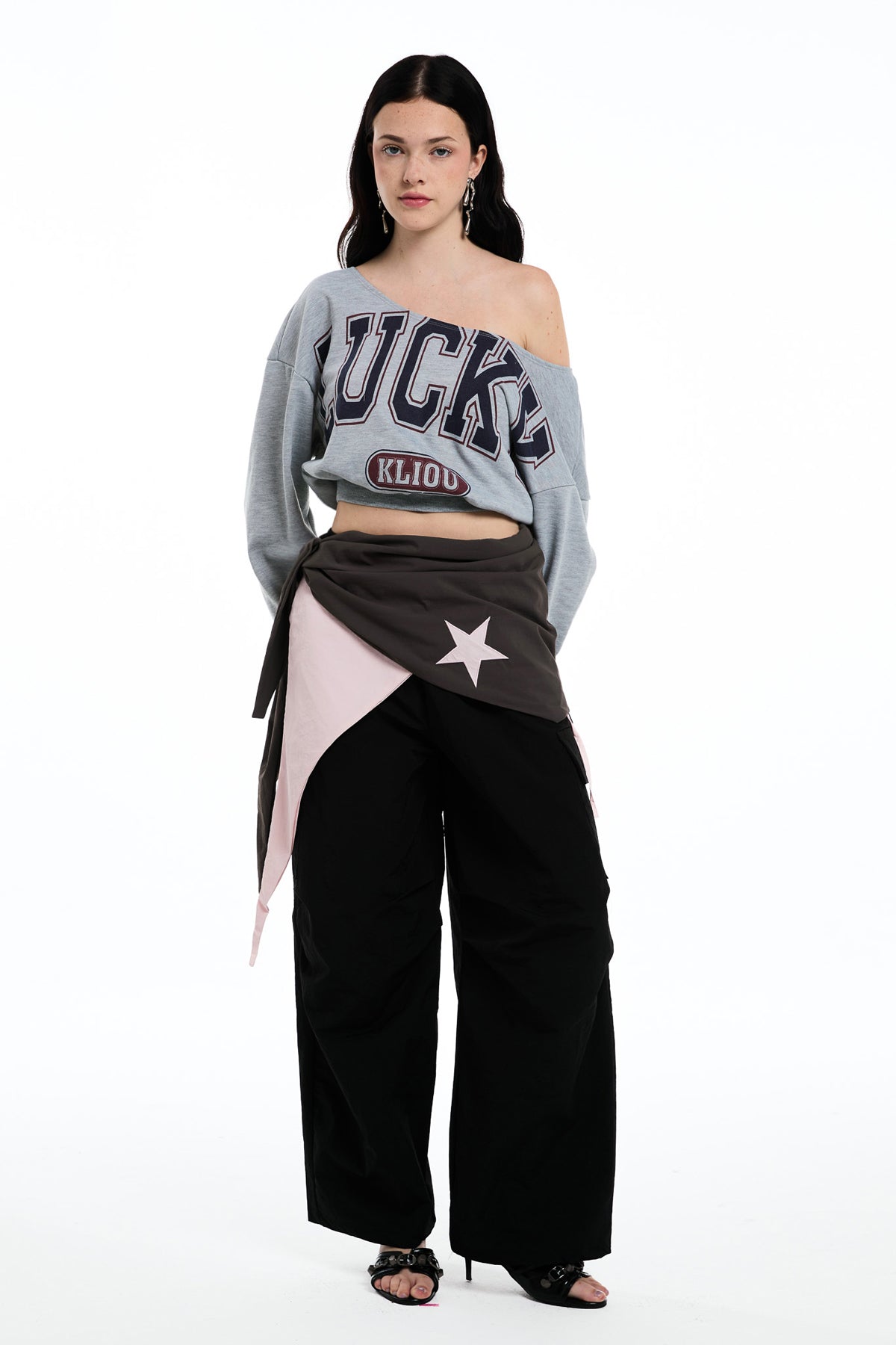 Darayavaush Asymmetric Star Barrel Pants