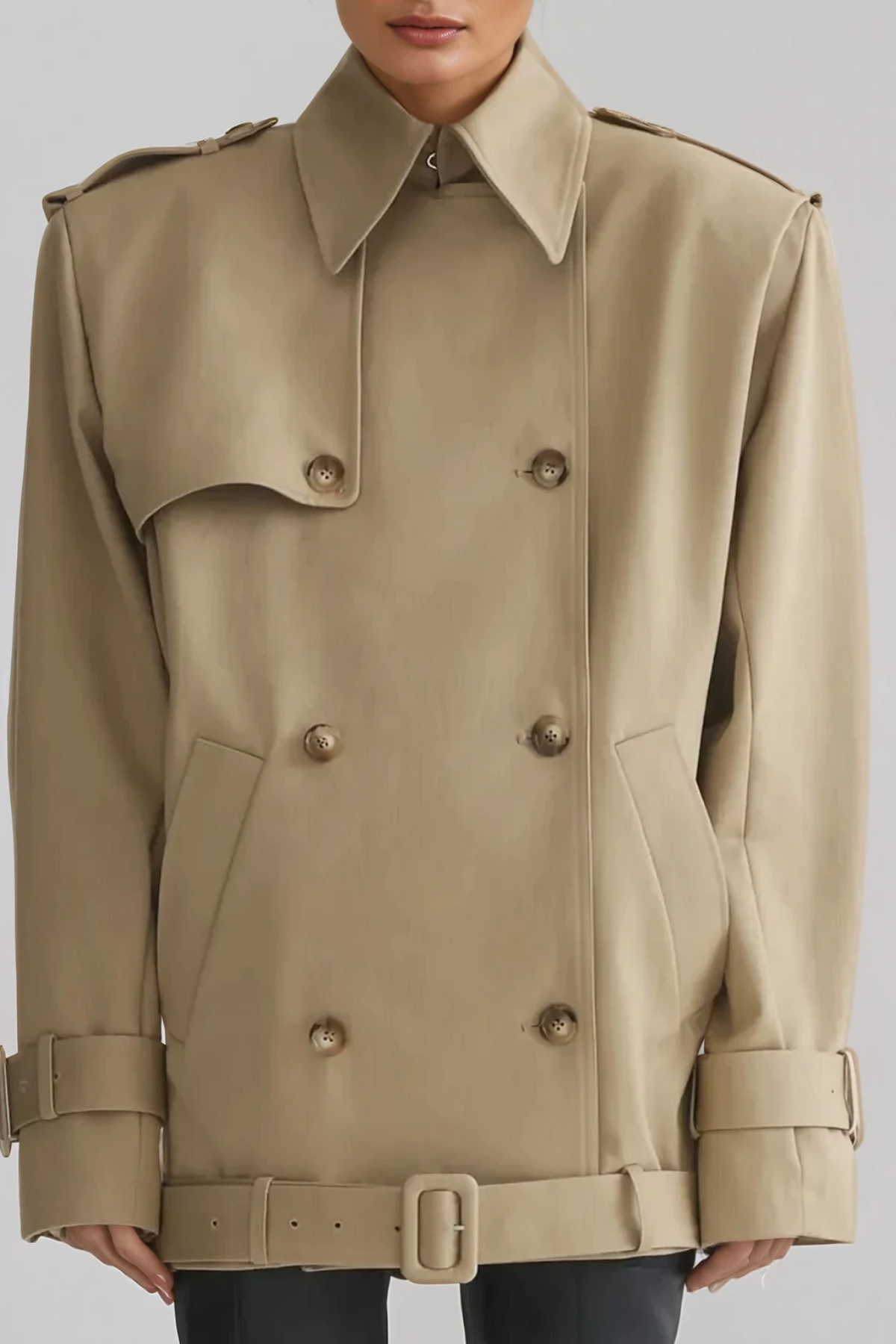 Dardana Double Breasted Trench Coat