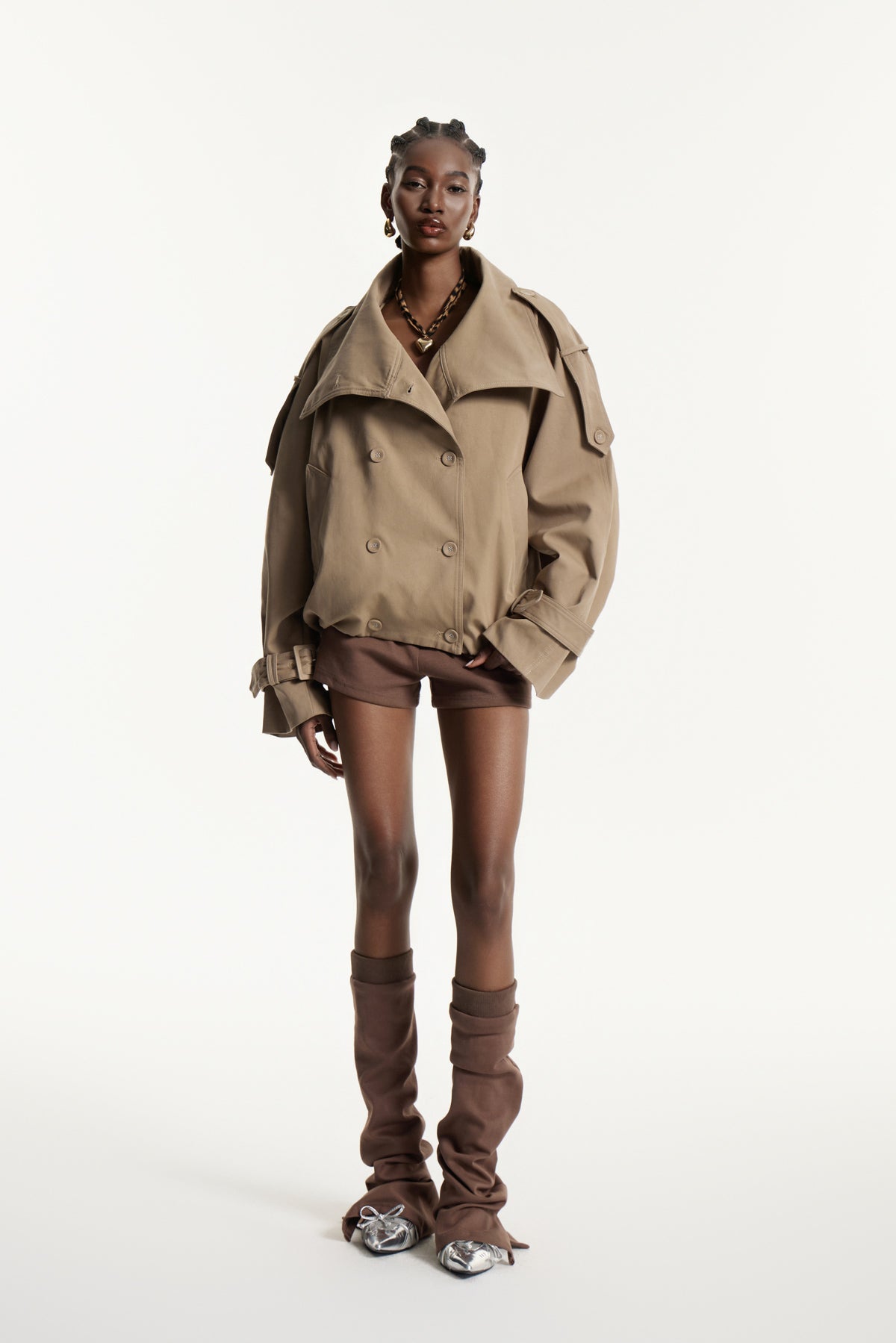 Dardana Double Breasted Lapel Jacket