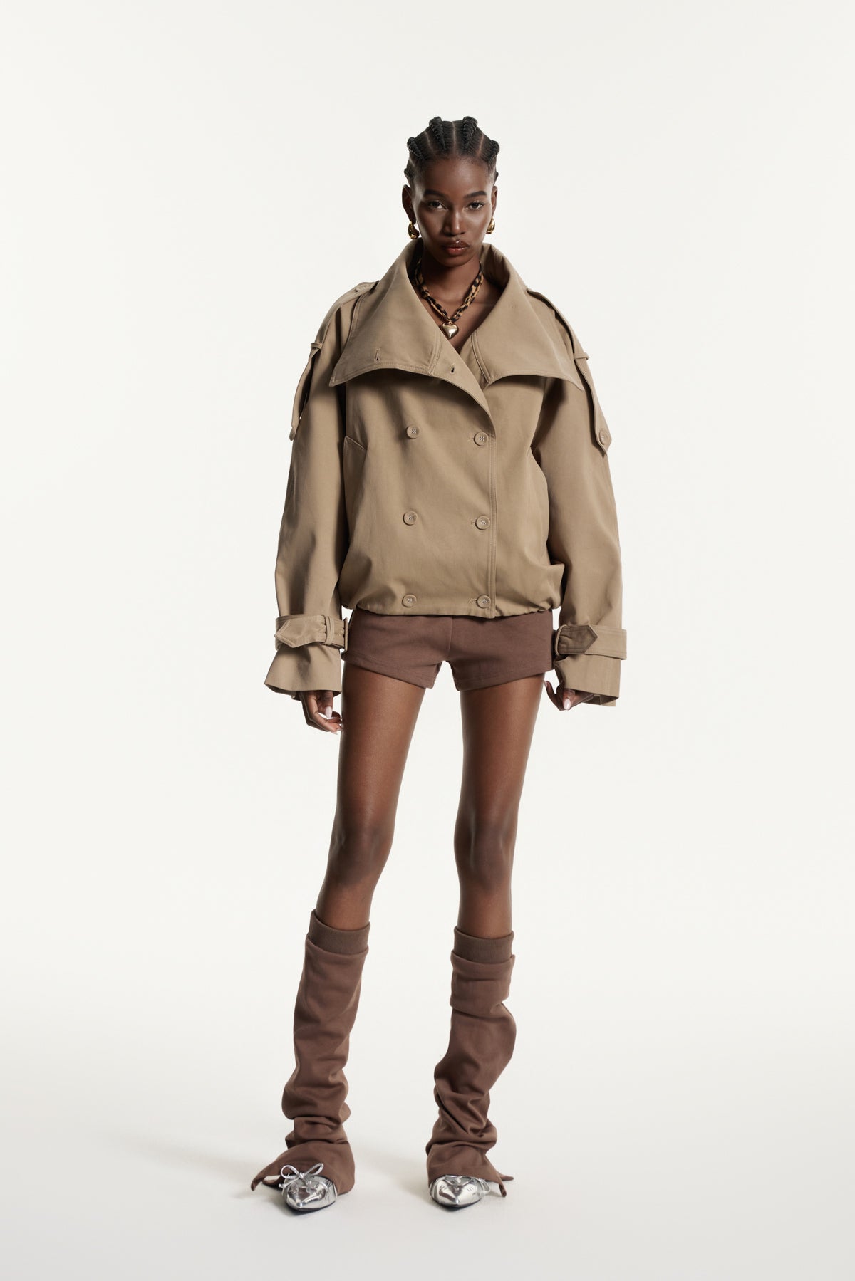 Dardana Double Breasted Lapel Jacket