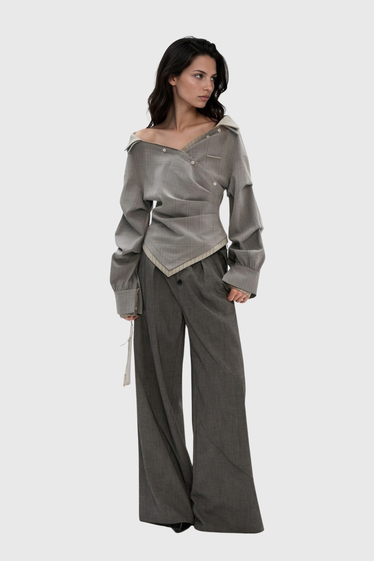 Darko Off Shoulder Grid Top