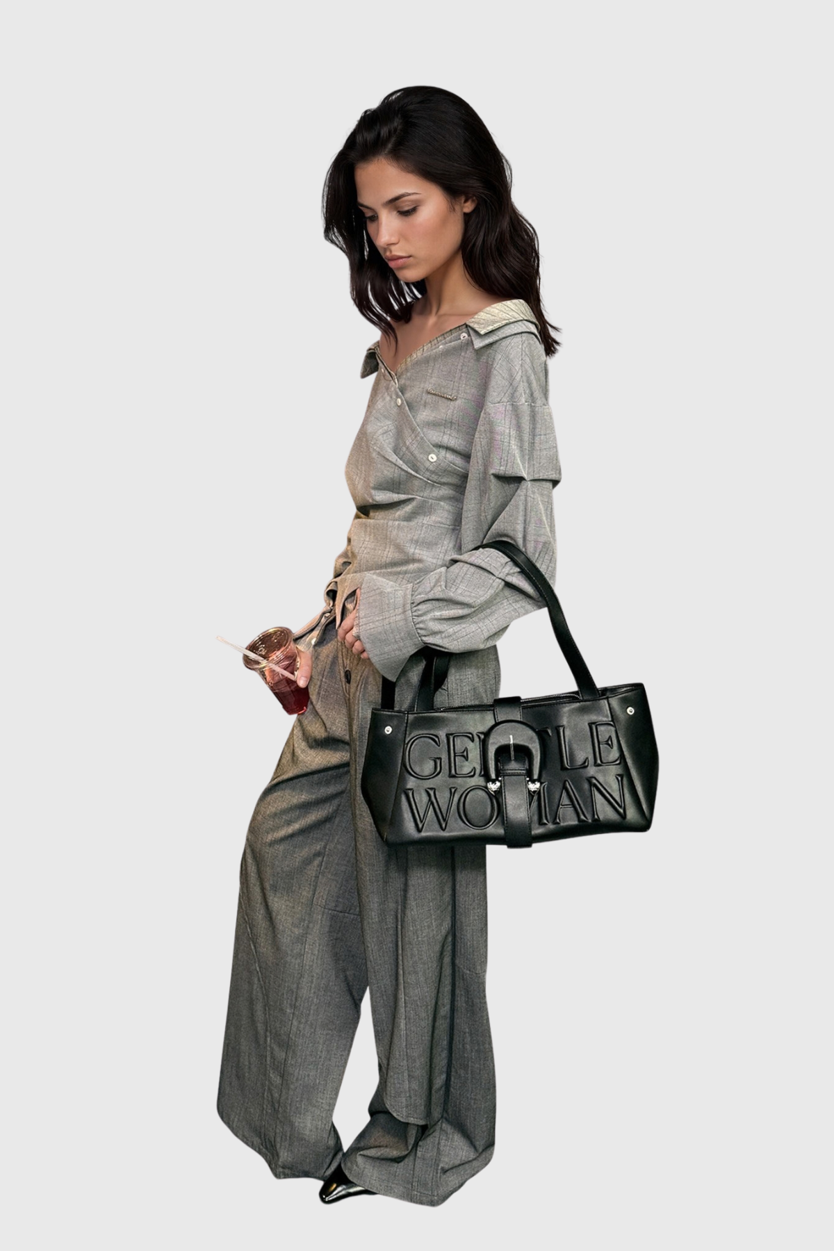 Darko Off Shoulder Grid Top