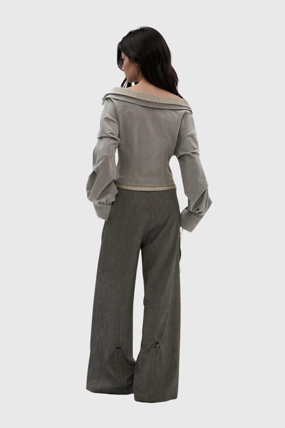 Darko Off Shoulder Grid Top