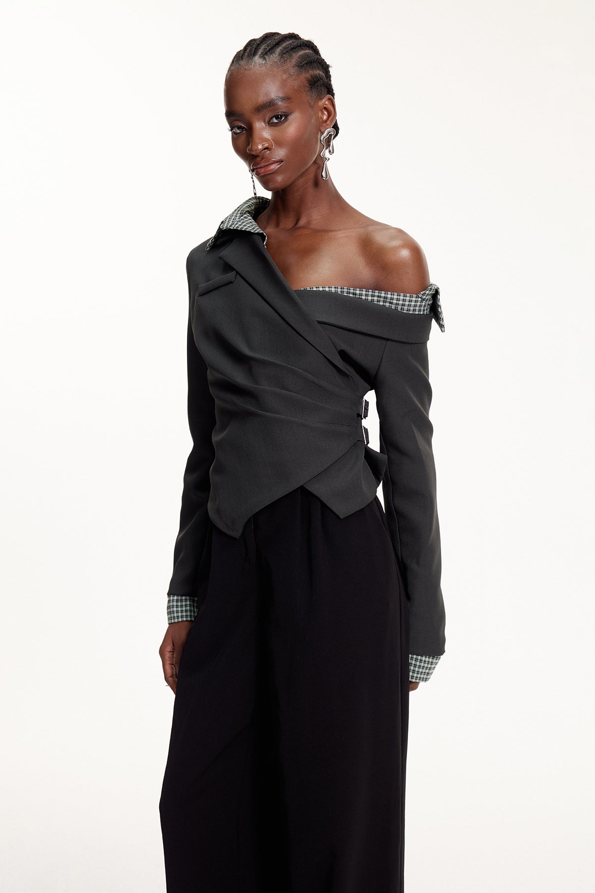 Darko One Shoulder Top In Green