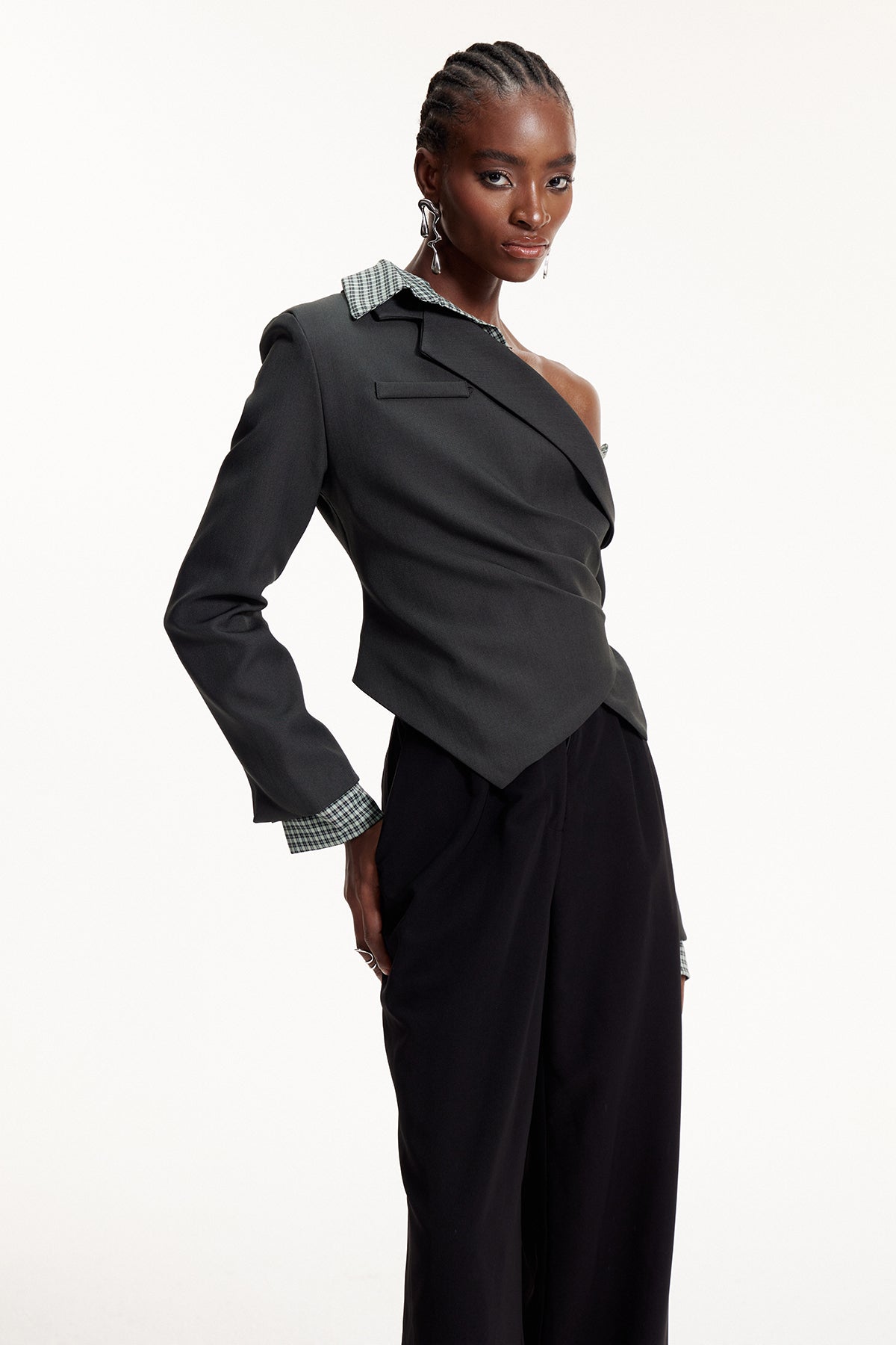 Darko One Shoulder Top In Green