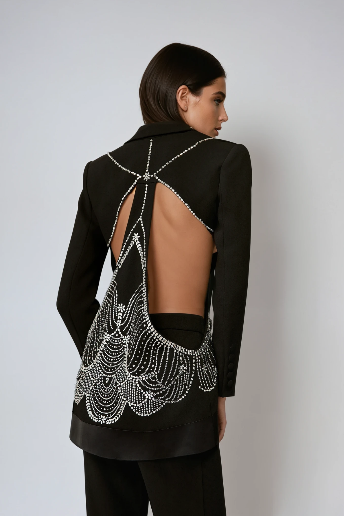 Darrell Rhinestone Cutout Pants Set