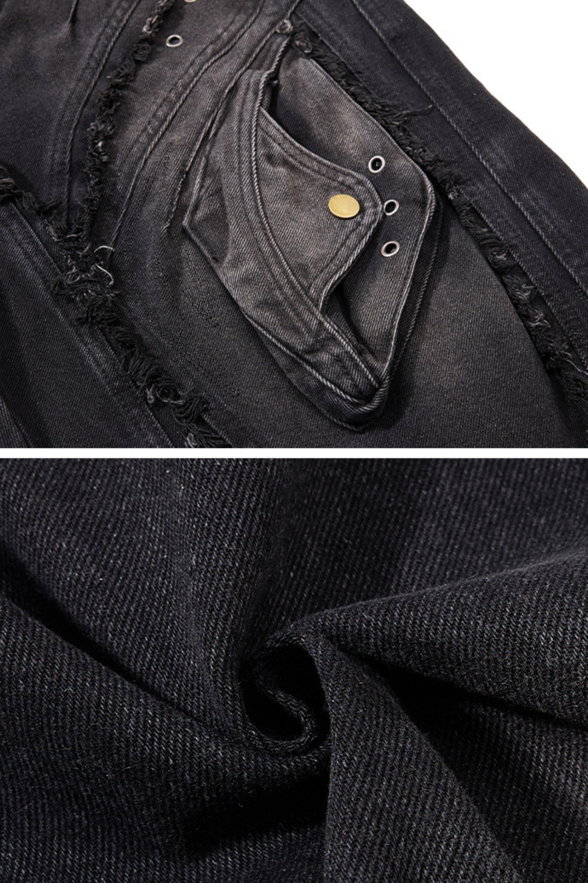 Daryl Fringe Baggy Jeans