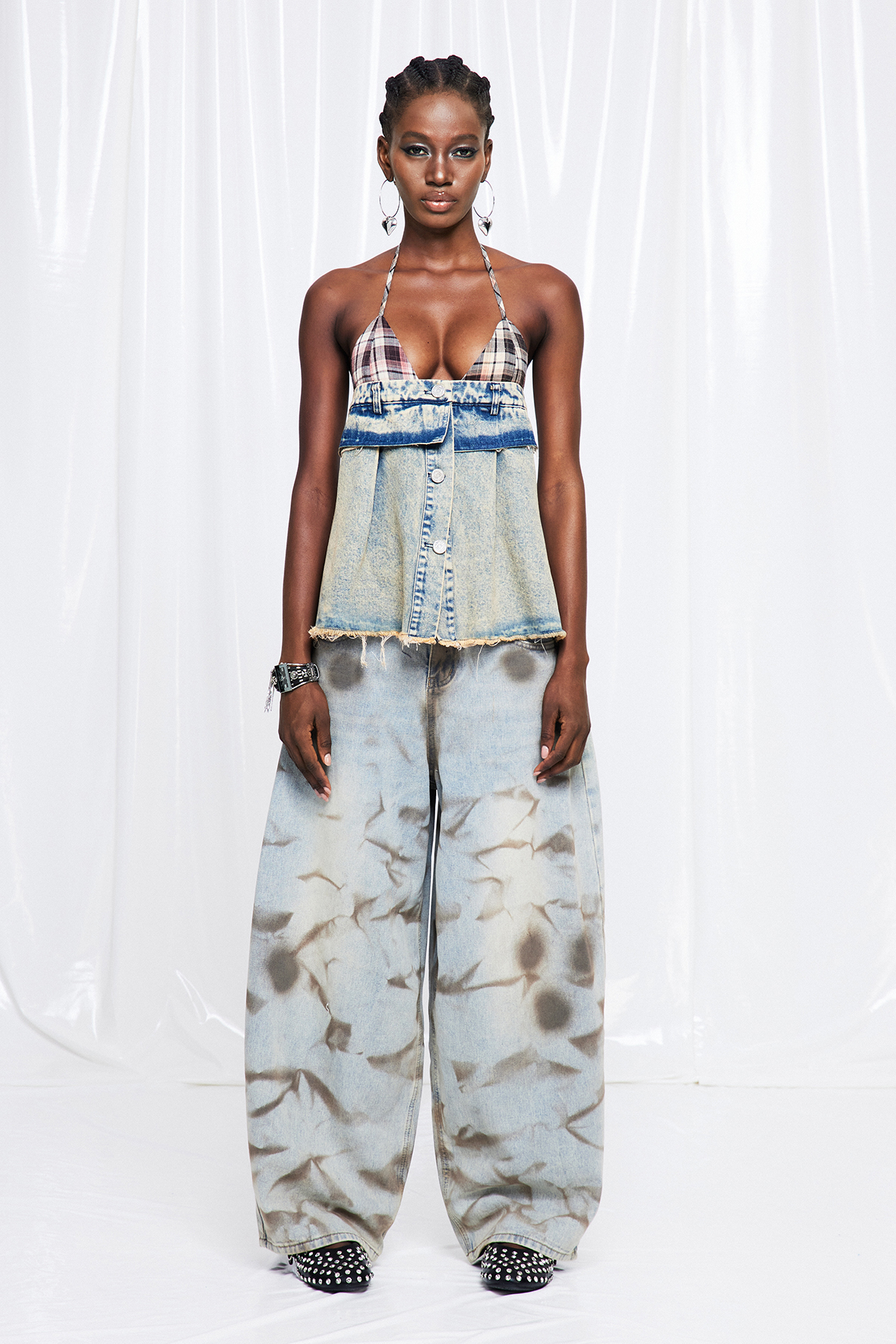 Dat Tie Dye Print Barrel Jeans