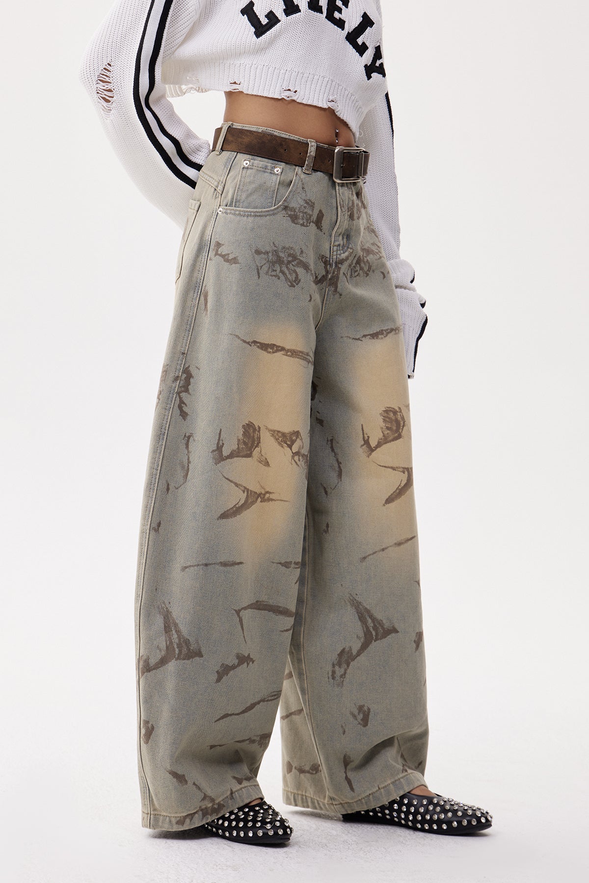 Dat Print Baggy Jeans