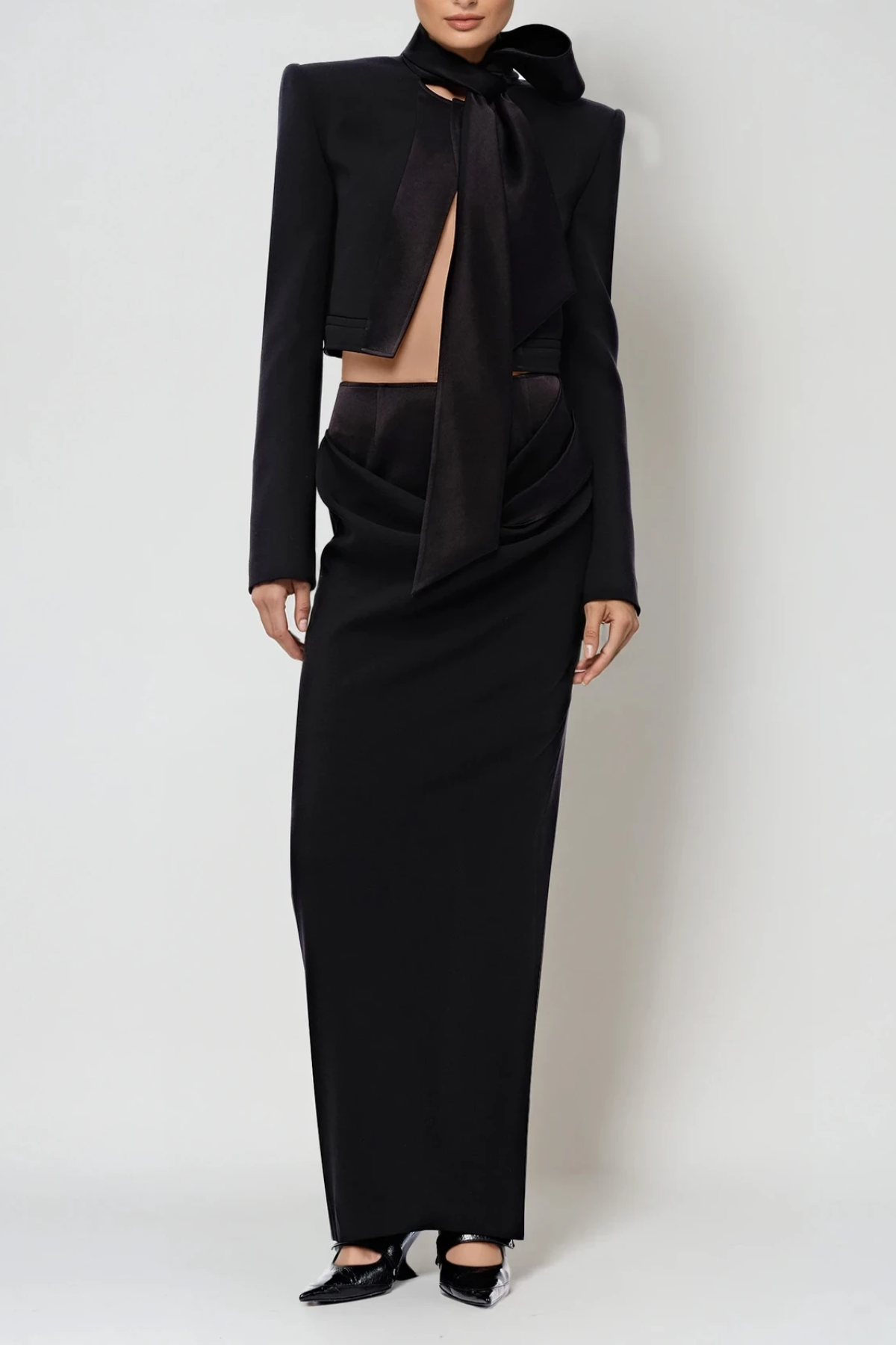 Davie Long Sleeve Scarf Jacket