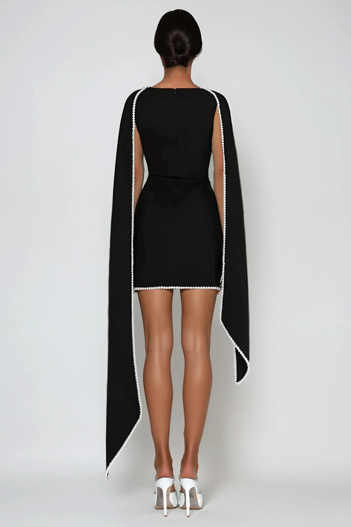 Davina Pearl Shawl Mini Dress