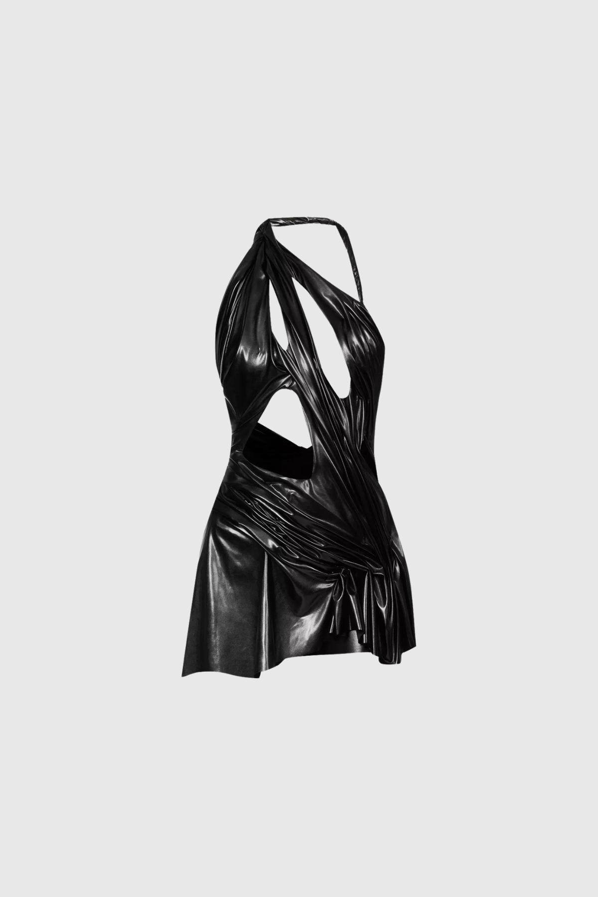 Davion Cutout Leather Mini Dress