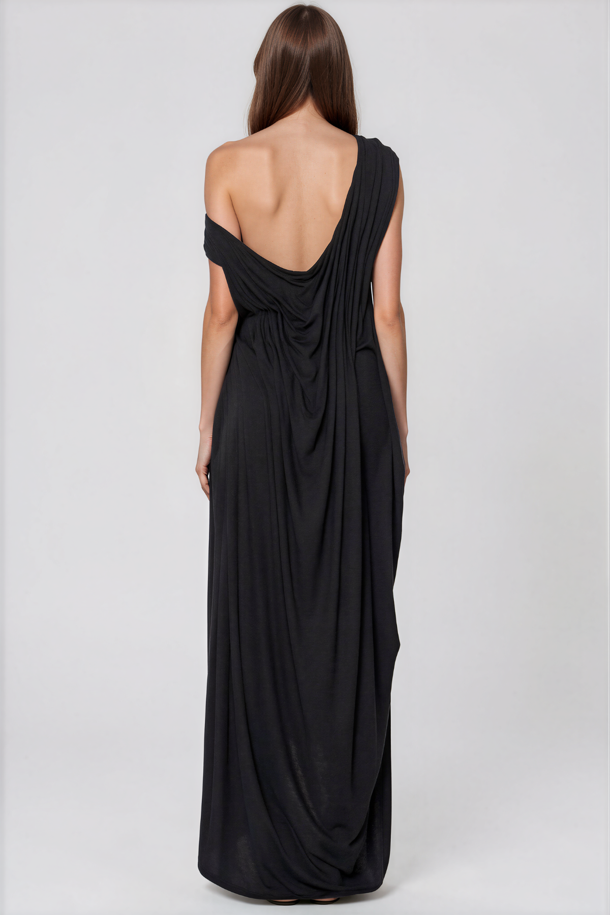 Davion One Shoulder Cutout Ruch Maxi Dress