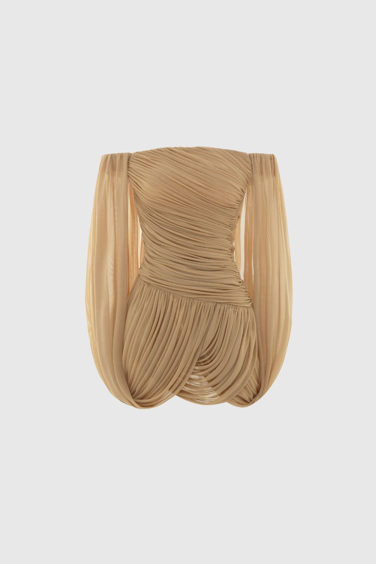 Davonte Draped Mesh Mini Dress