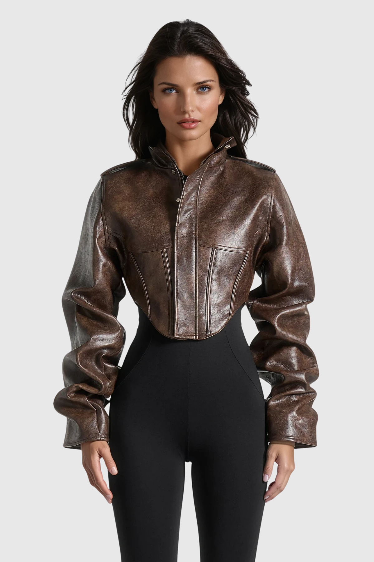 Elwin Leather Crop Jacket