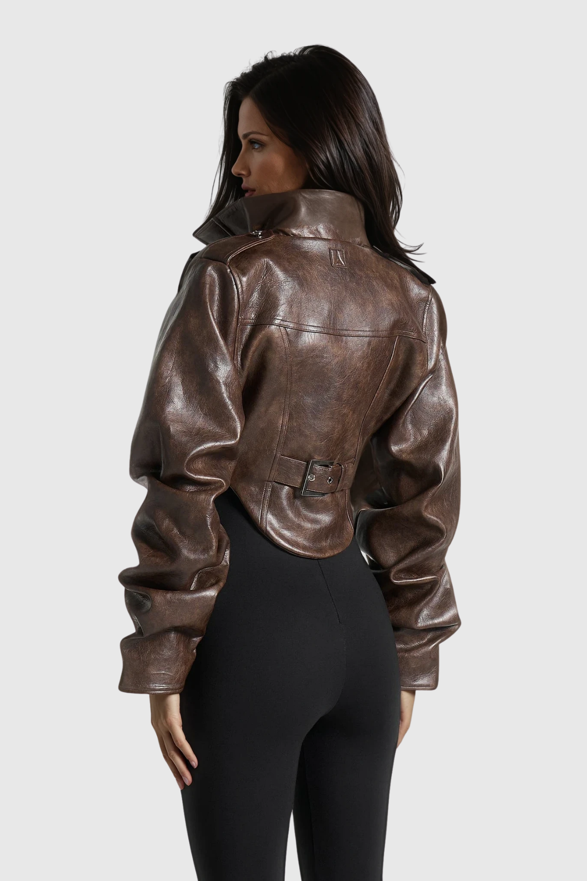 Elwin Leather Crop Jacket