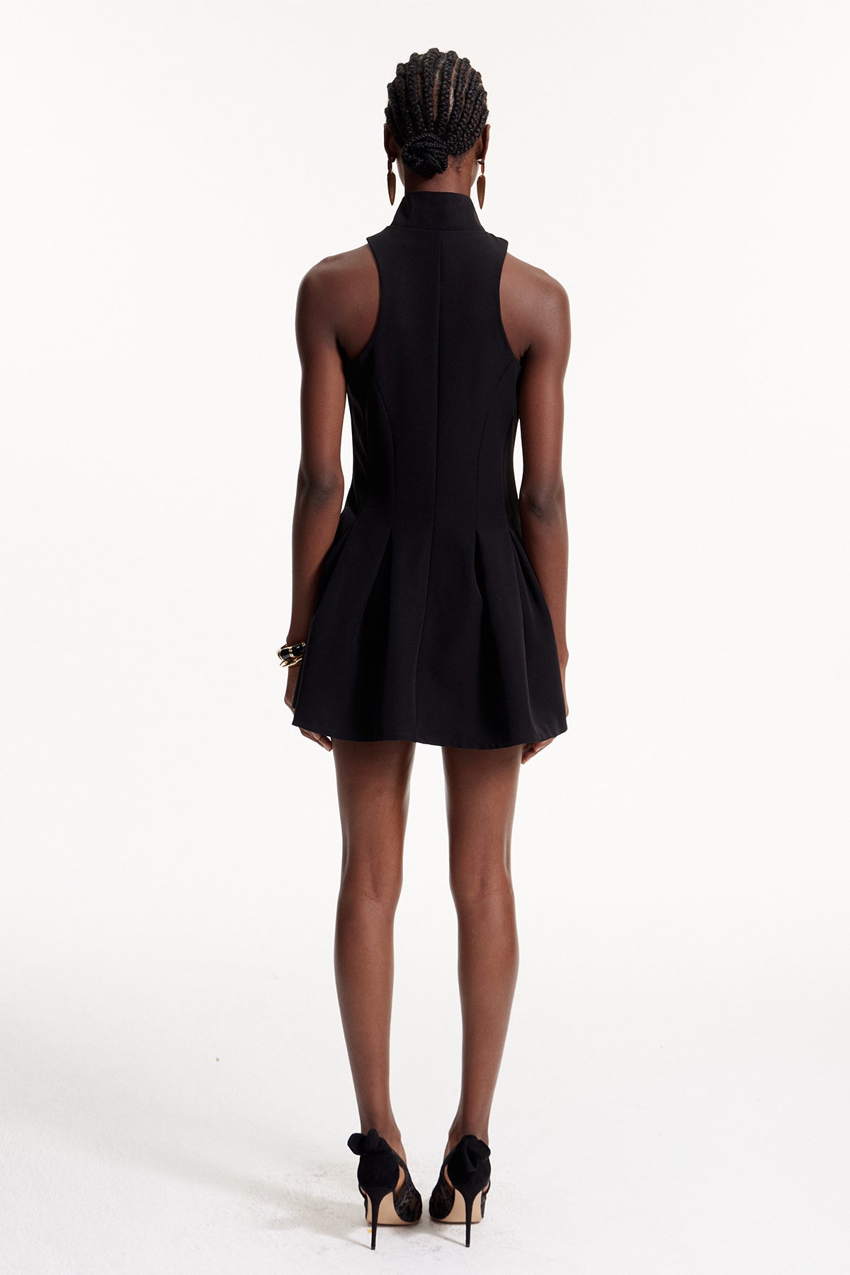 Deborah Sleeveless Zipper Mini Dress