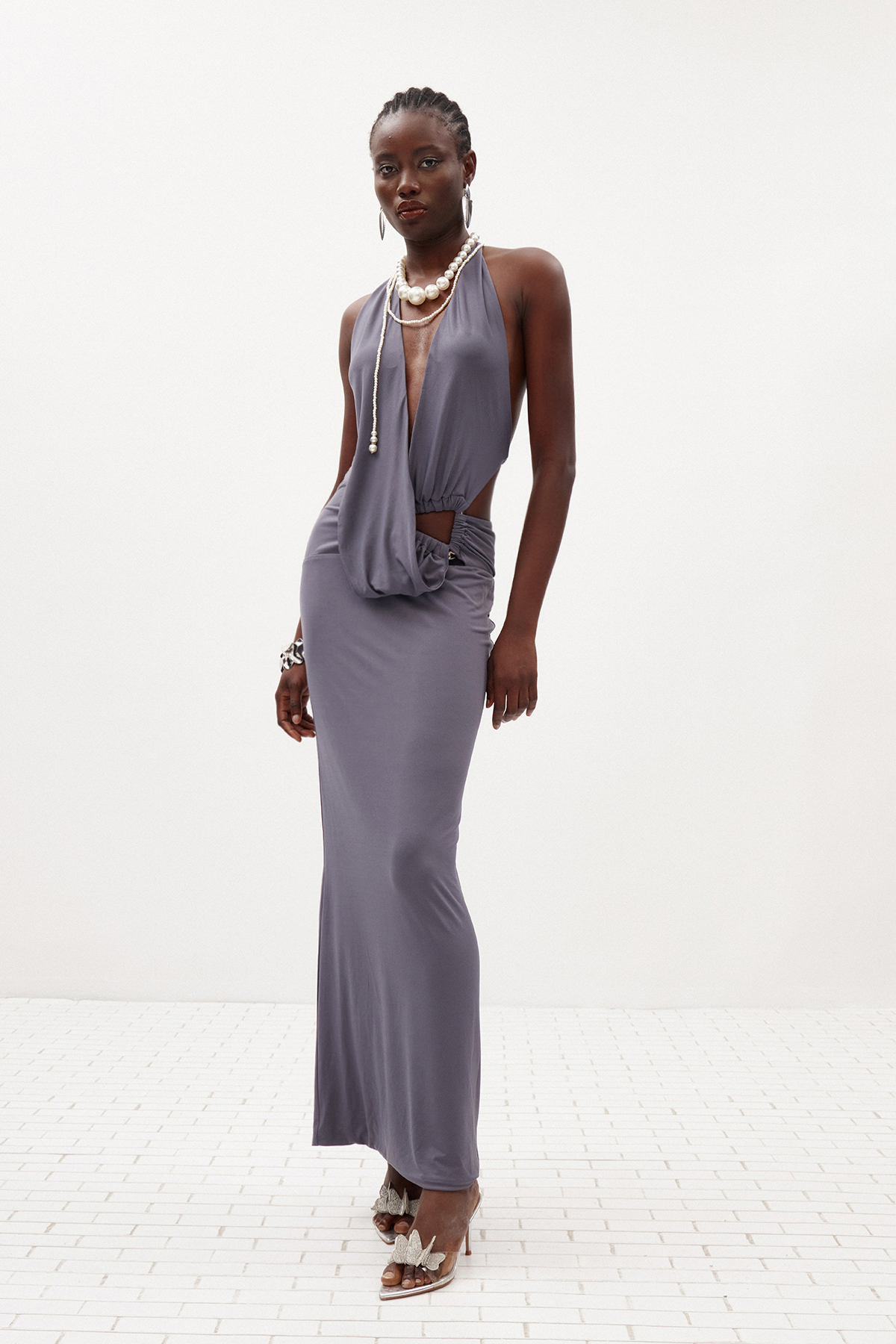 Debra Plunge Cutout Maxi Dress
