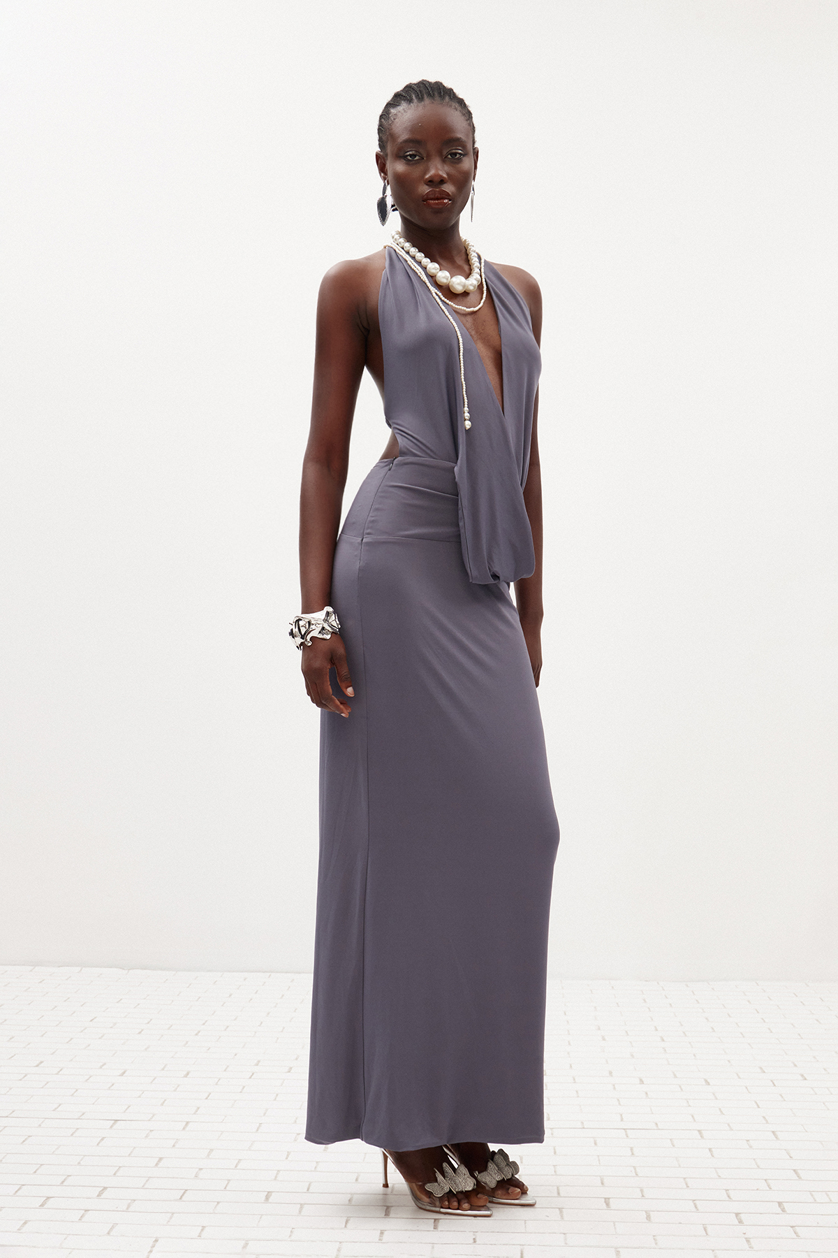 Debra Plunge Cutout Maxi Dress