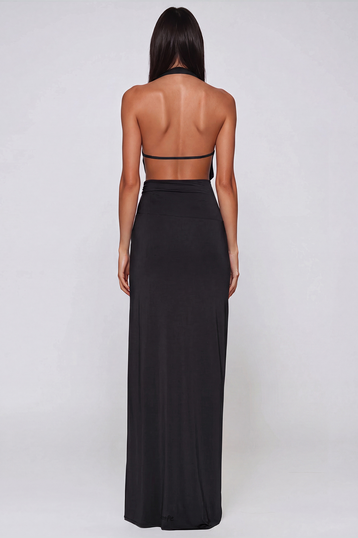 Debra Plunge Cutout Maxi Dress In Black
