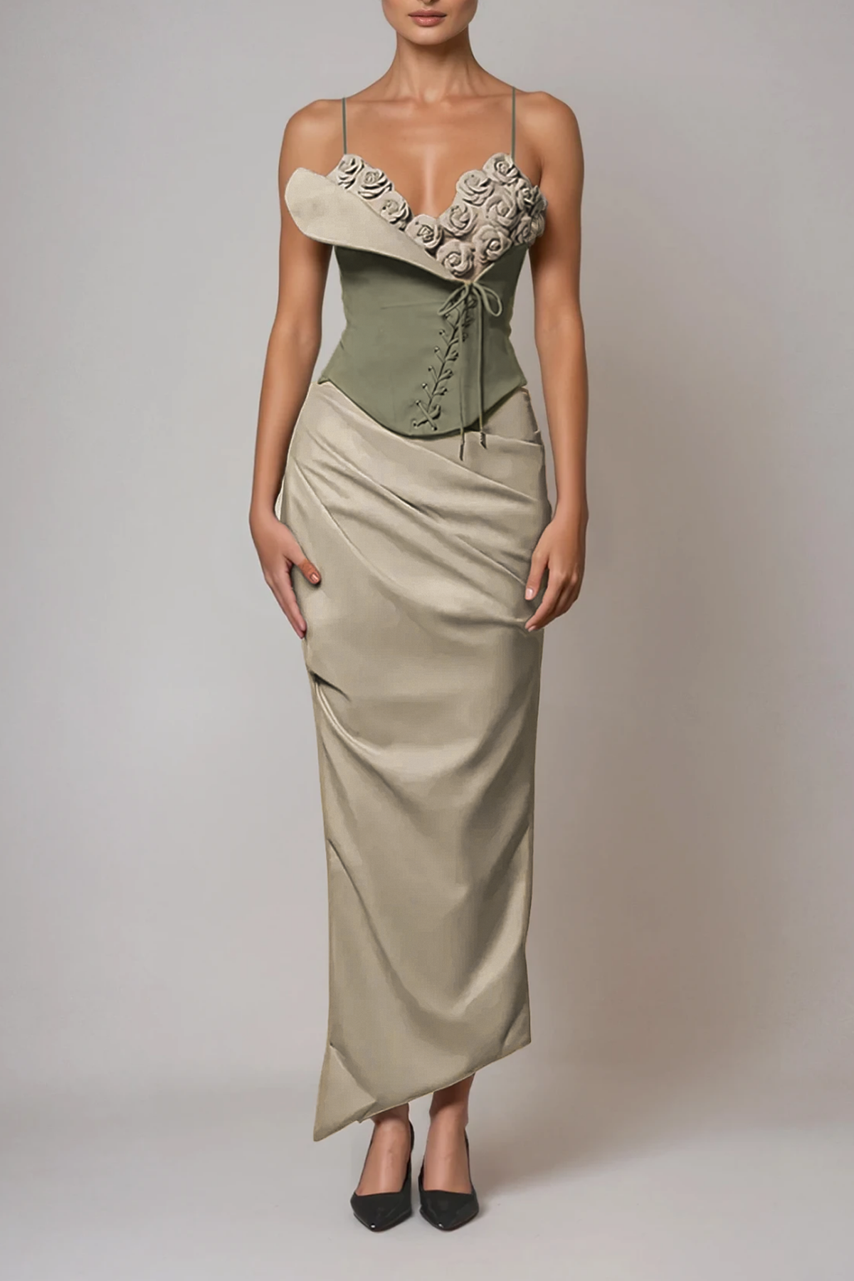 Deidre Flower Bodycon Skirt Set